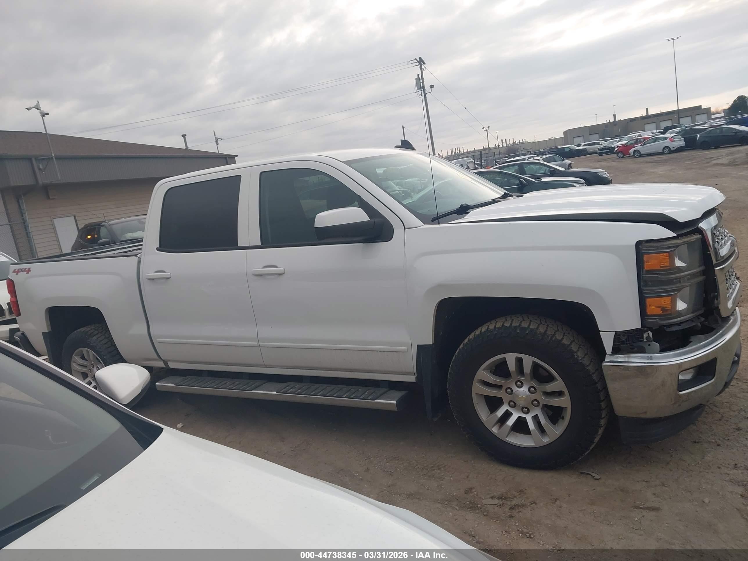 2015 Chevrolet Silverado 1500 1lt White vin: 3GCUKREC2FG538092