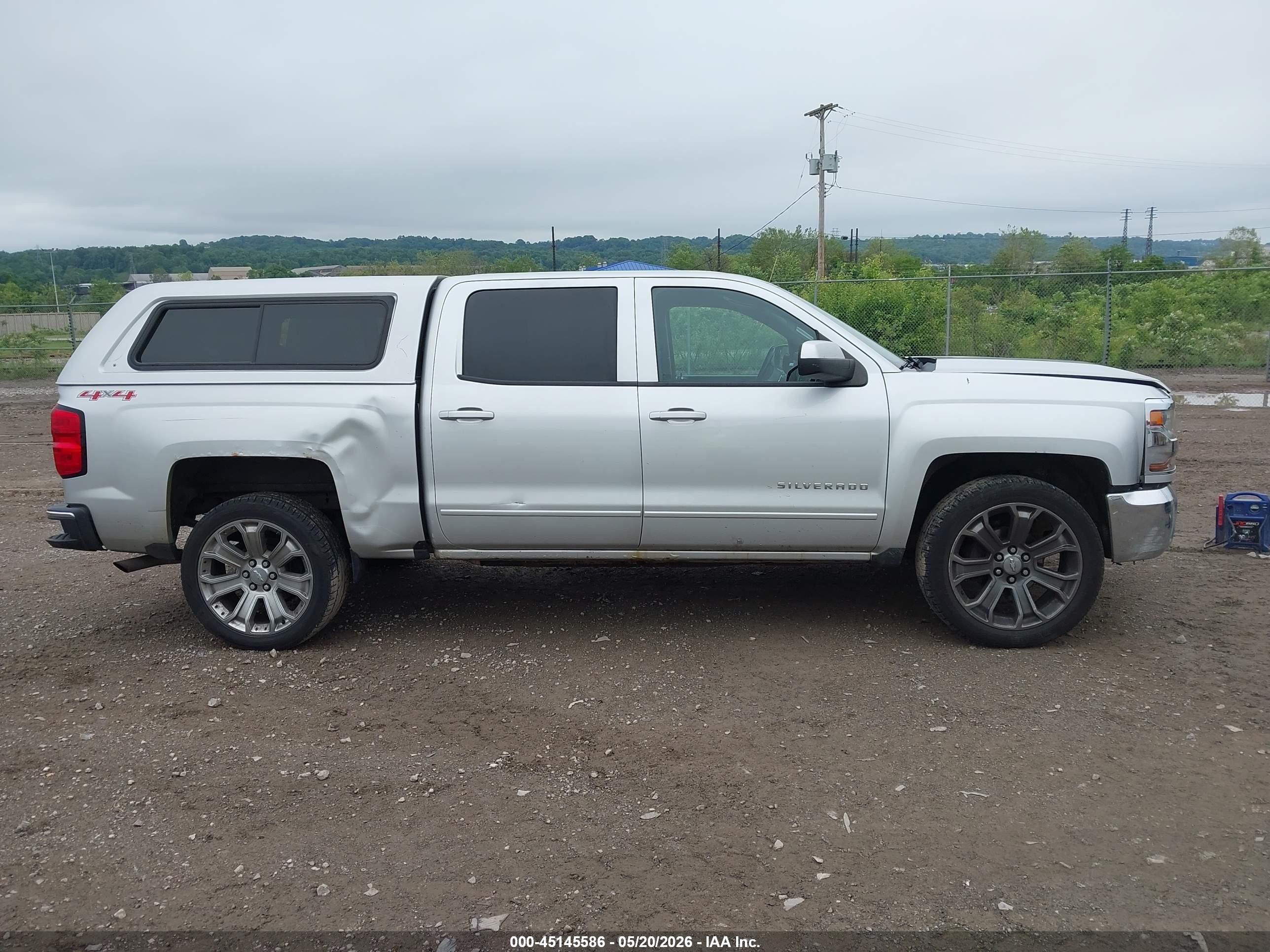 2016 Chevrolet Silverado 1500 1lt Gray vin: 3GCUKREC2GG297135