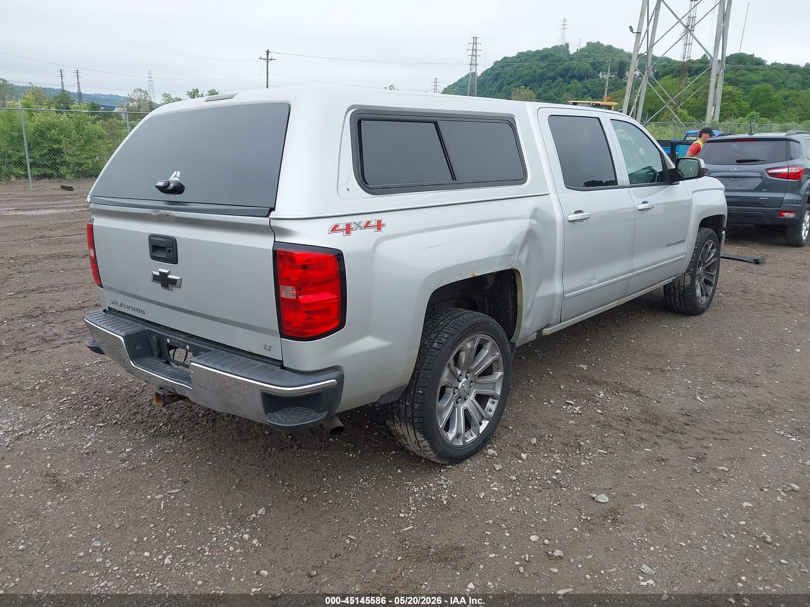 2016 Chevrolet Silverado 1500 1lt Gray vin: 3GCUKREC2GG297135