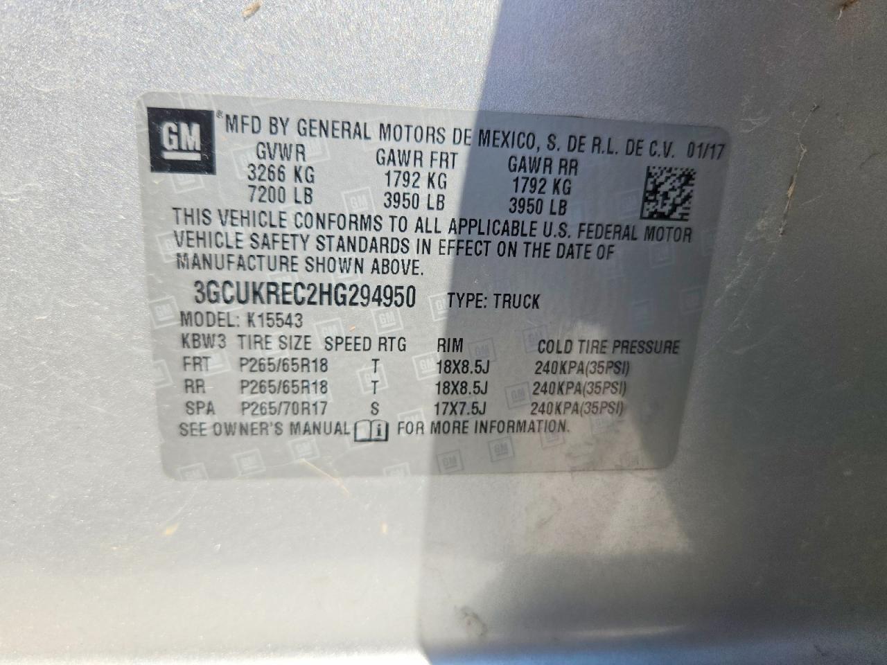 2017 Chevrolet Silverado K1500 Lt Silver vin: 3GCUKREC2HG294950