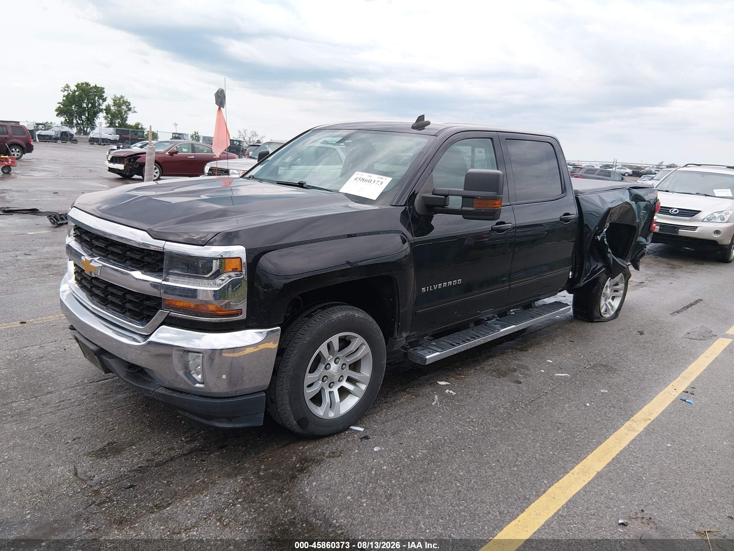 2018 Chevrolet Silverado 1500 1lt Black vin: 3GCUKREC2JG488917