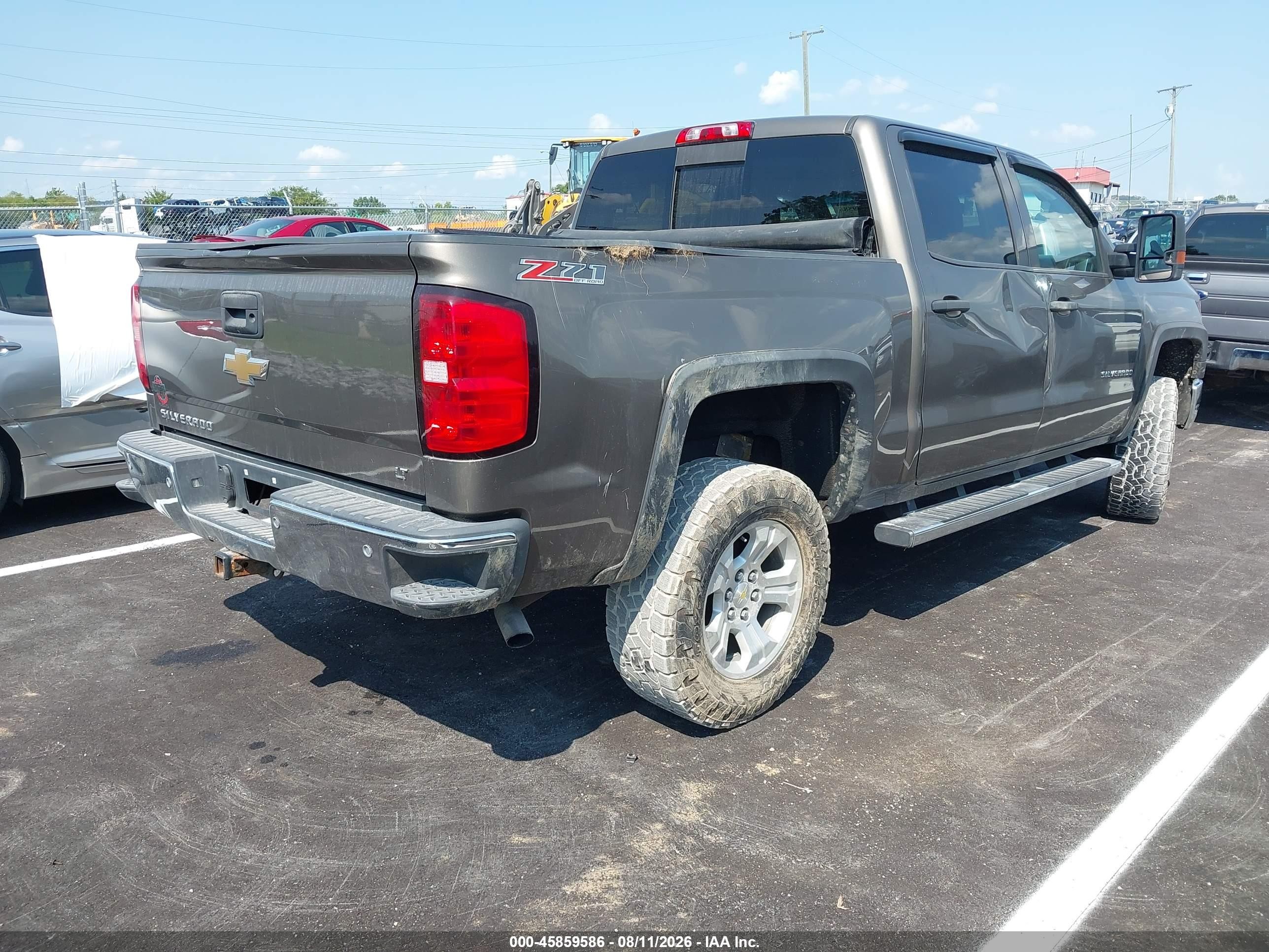 2014 Chevrolet Silverado 1500 2lt Gray vin: 3GCUKREC3EG160461
