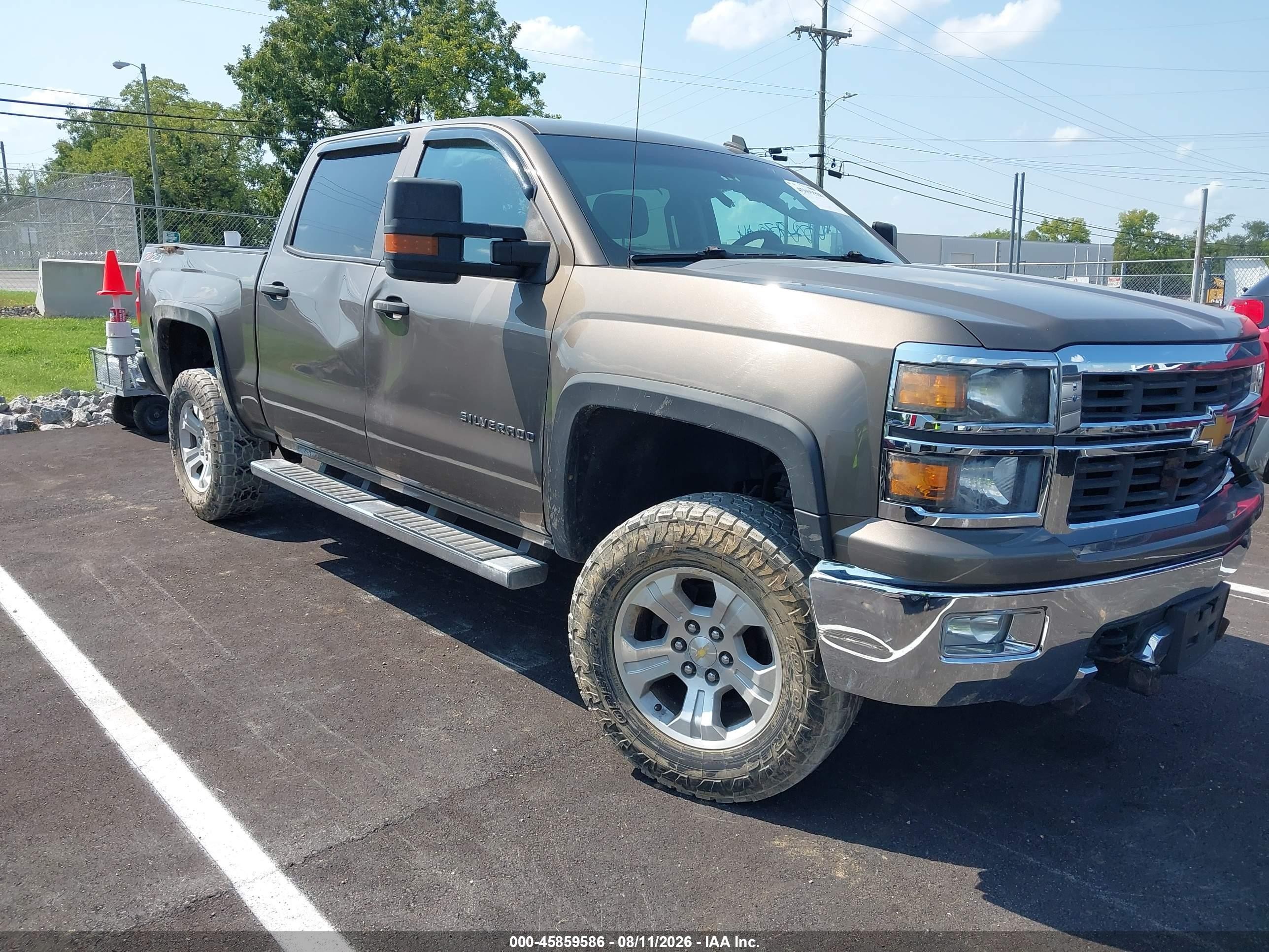 2014 Chevrolet Silverado 1500 2lt Gray vin: 3GCUKREC3EG160461