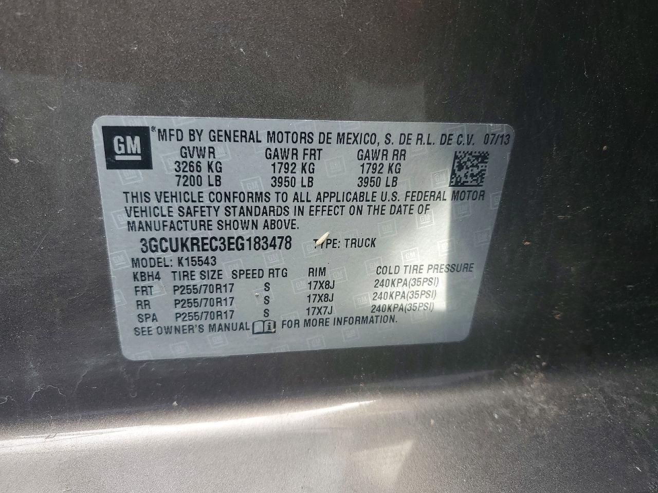 2014 Chevrolet Silverado K1500 Lt Brown vin: 3GCUKREC3EG183478