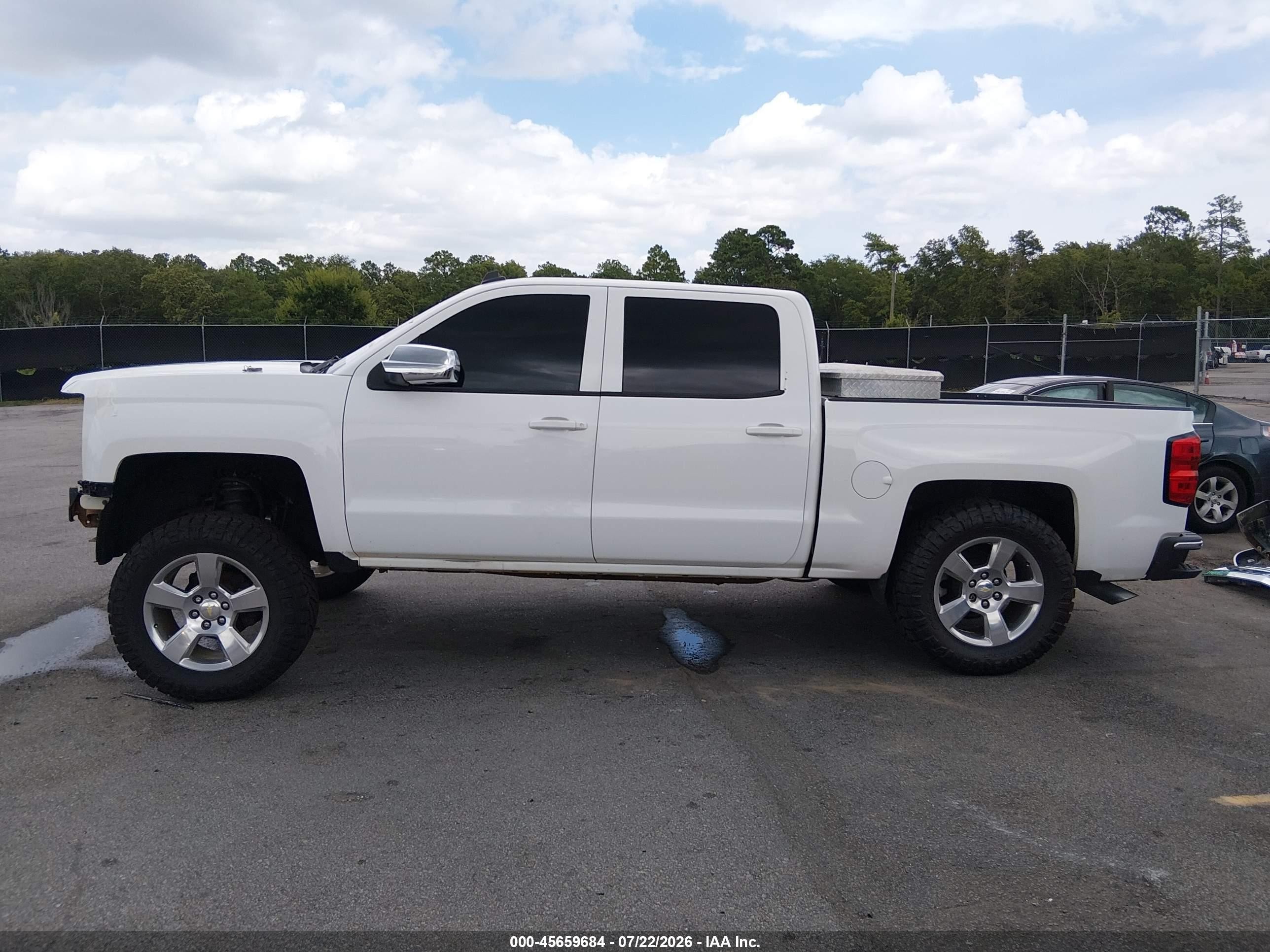 2014 Chevrolet Silverado 1500 Lt White vin: 3GCUKREC3EG233098