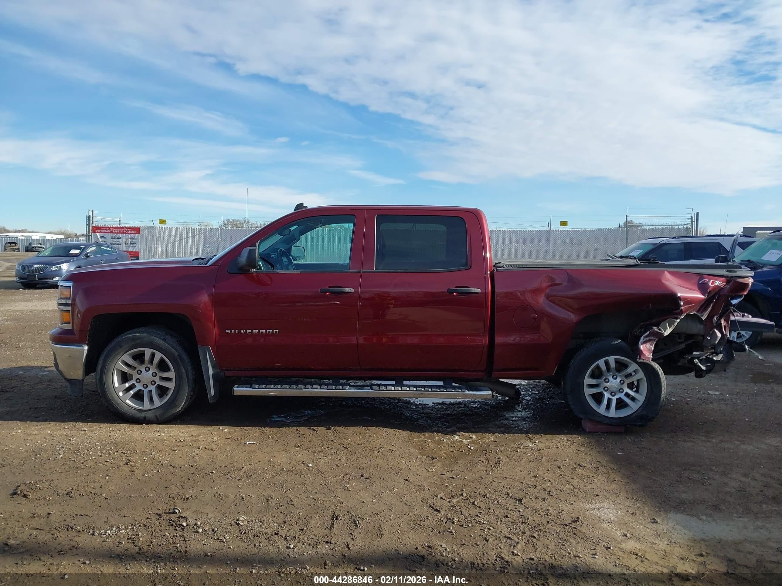 2014 Chevrolet Silverado 1500 1lt Burgundy vin: 3GCUKREC3EG381283