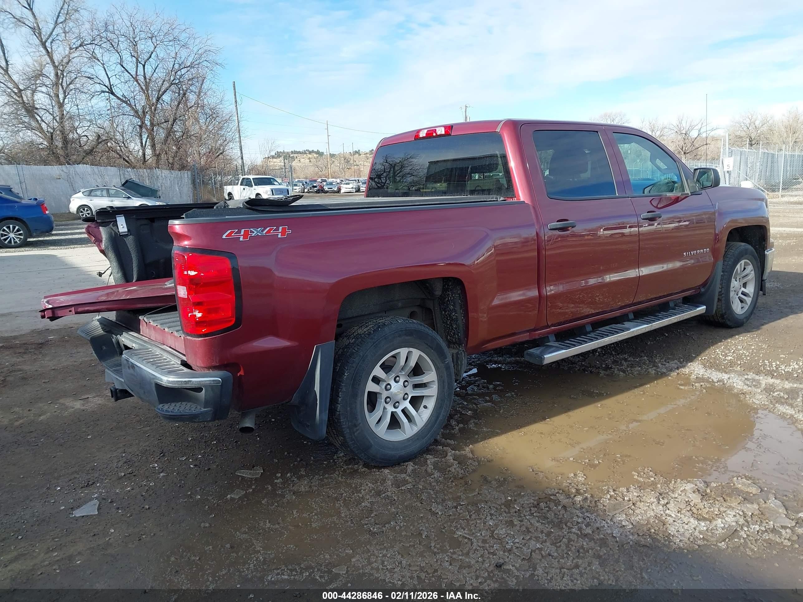 2014 Chevrolet Silverado 1500 1lt Burgundy vin: 3GCUKREC3EG381283