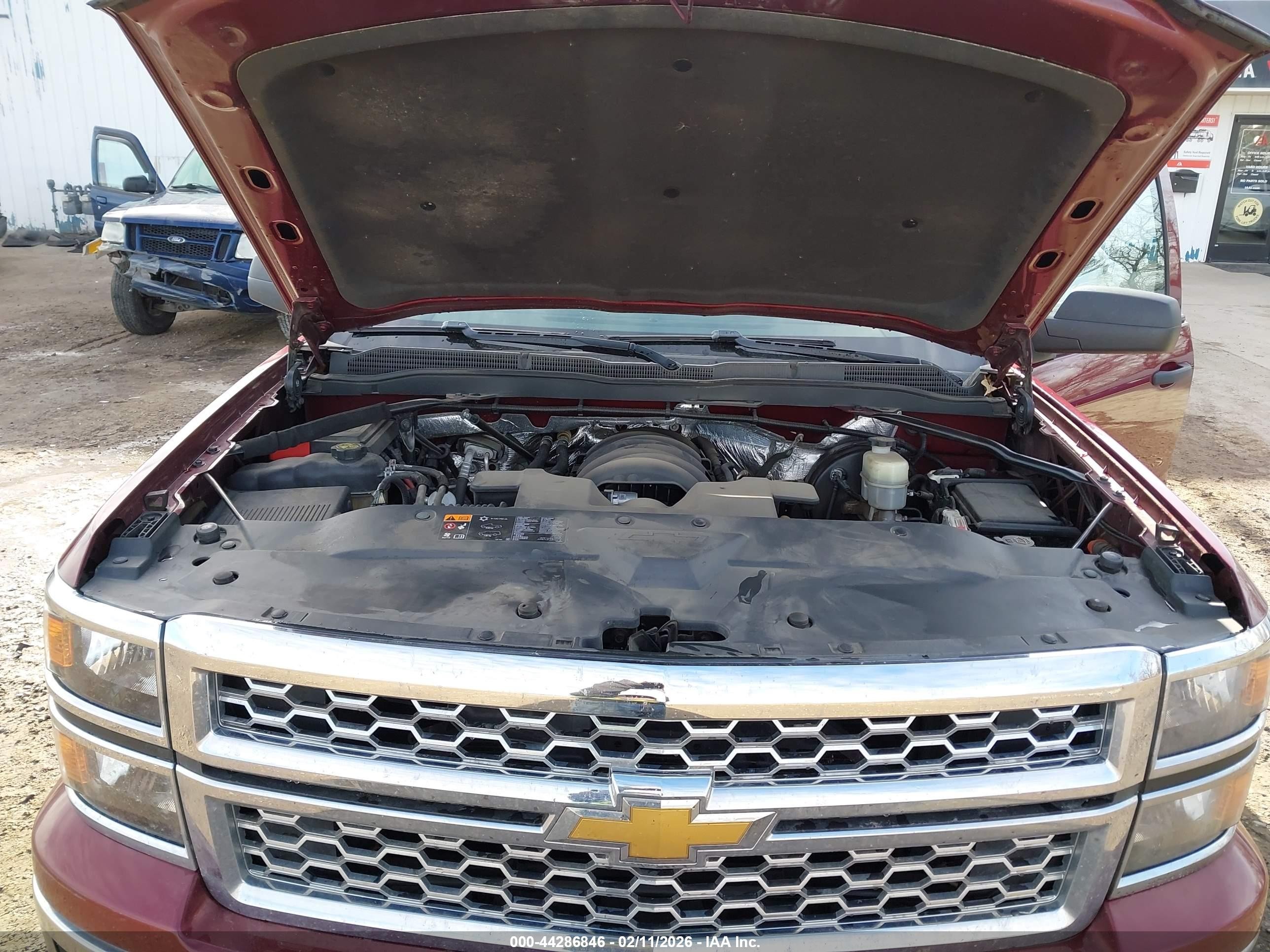 2014 Chevrolet Silverado 1500 1lt Burgundy vin: 3GCUKREC3EG381283