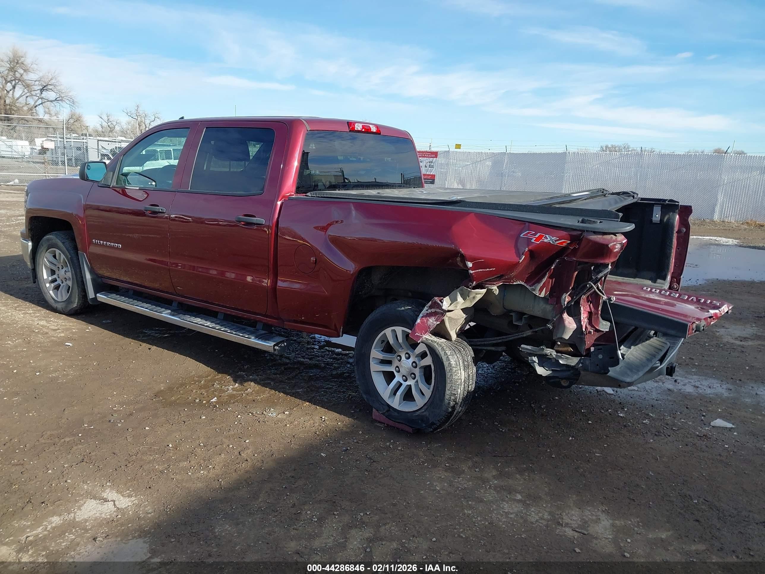 2014 Chevrolet Silverado 1500 1lt Burgundy vin: 3GCUKREC3EG381283