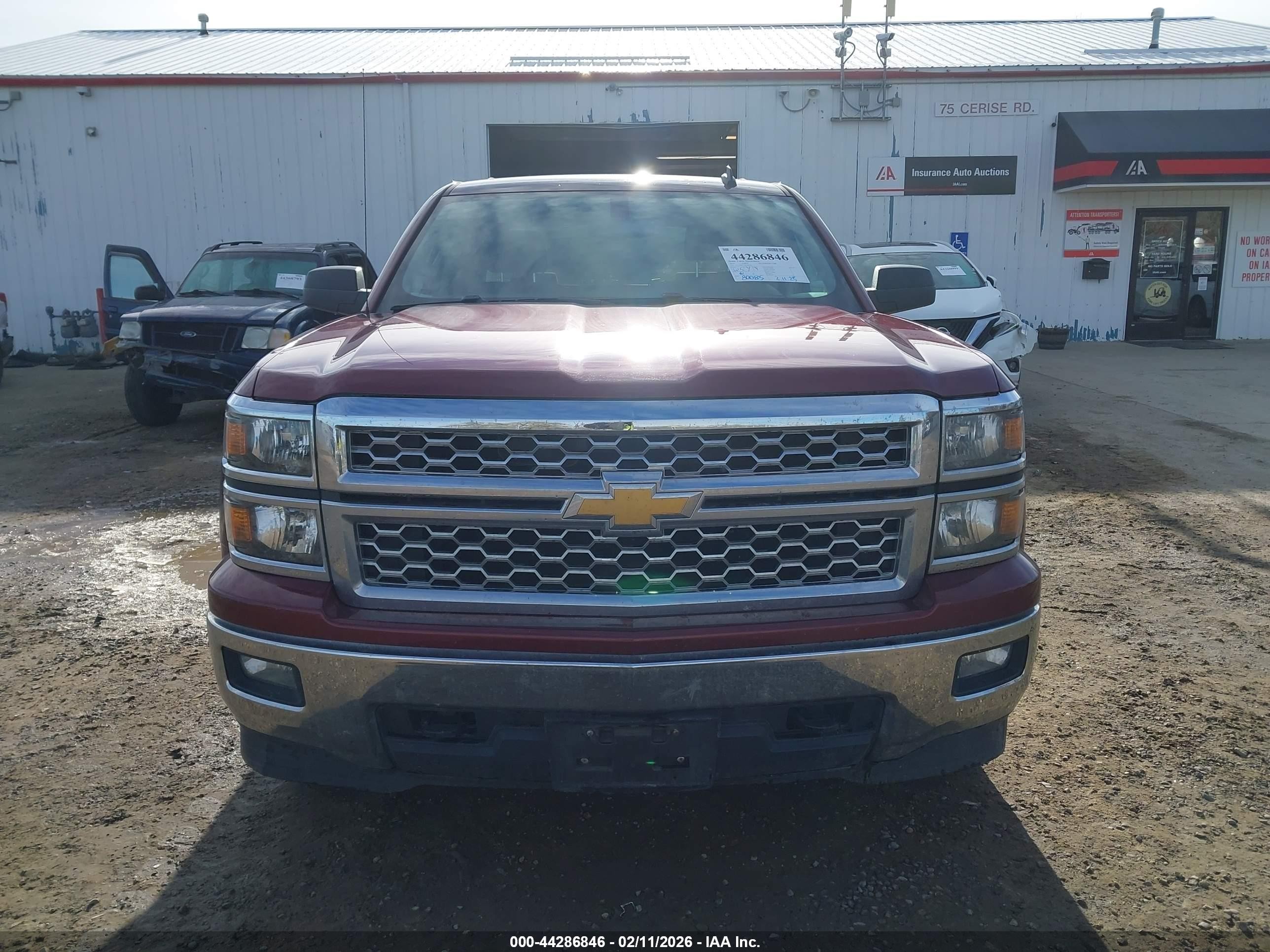 2014 Chevrolet Silverado 1500 1lt Burgundy vin: 3GCUKREC3EG381283