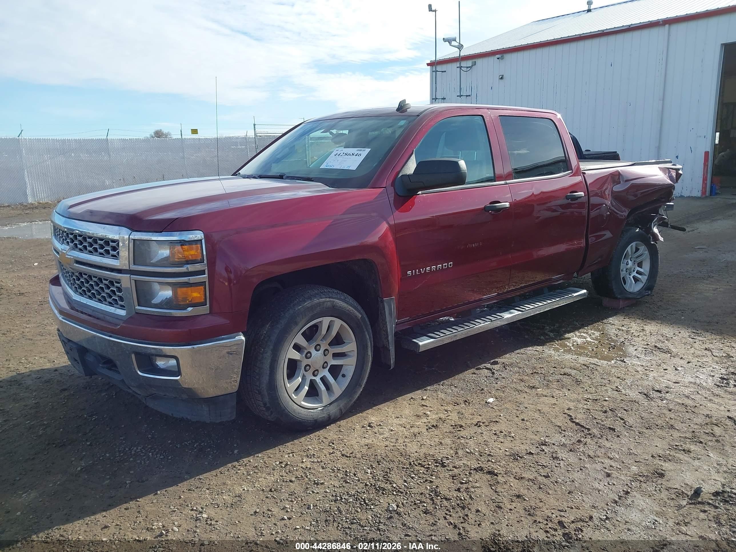 2014 Chevrolet Silverado 1500 1lt Burgundy vin: 3GCUKREC3EG381283