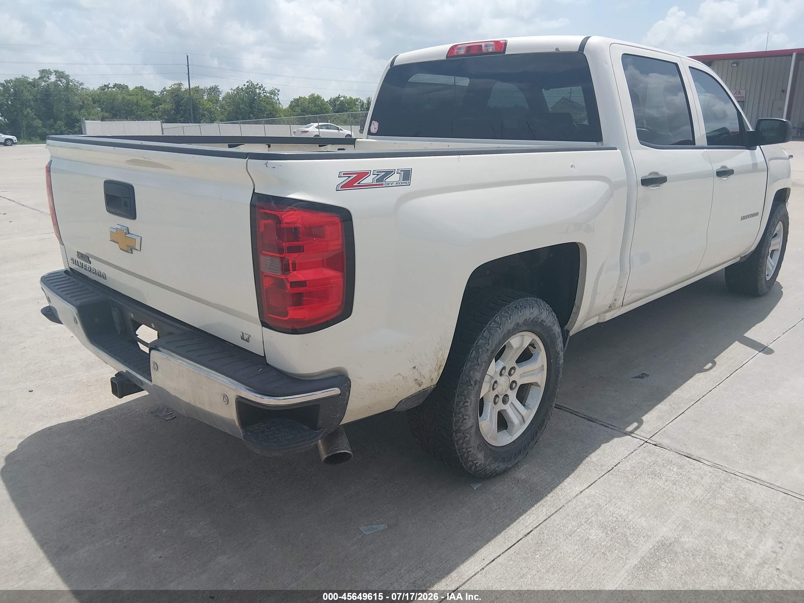 2014 Chevrolet Silverado 1500 2lt White vin: 3GCUKREC3EG383499