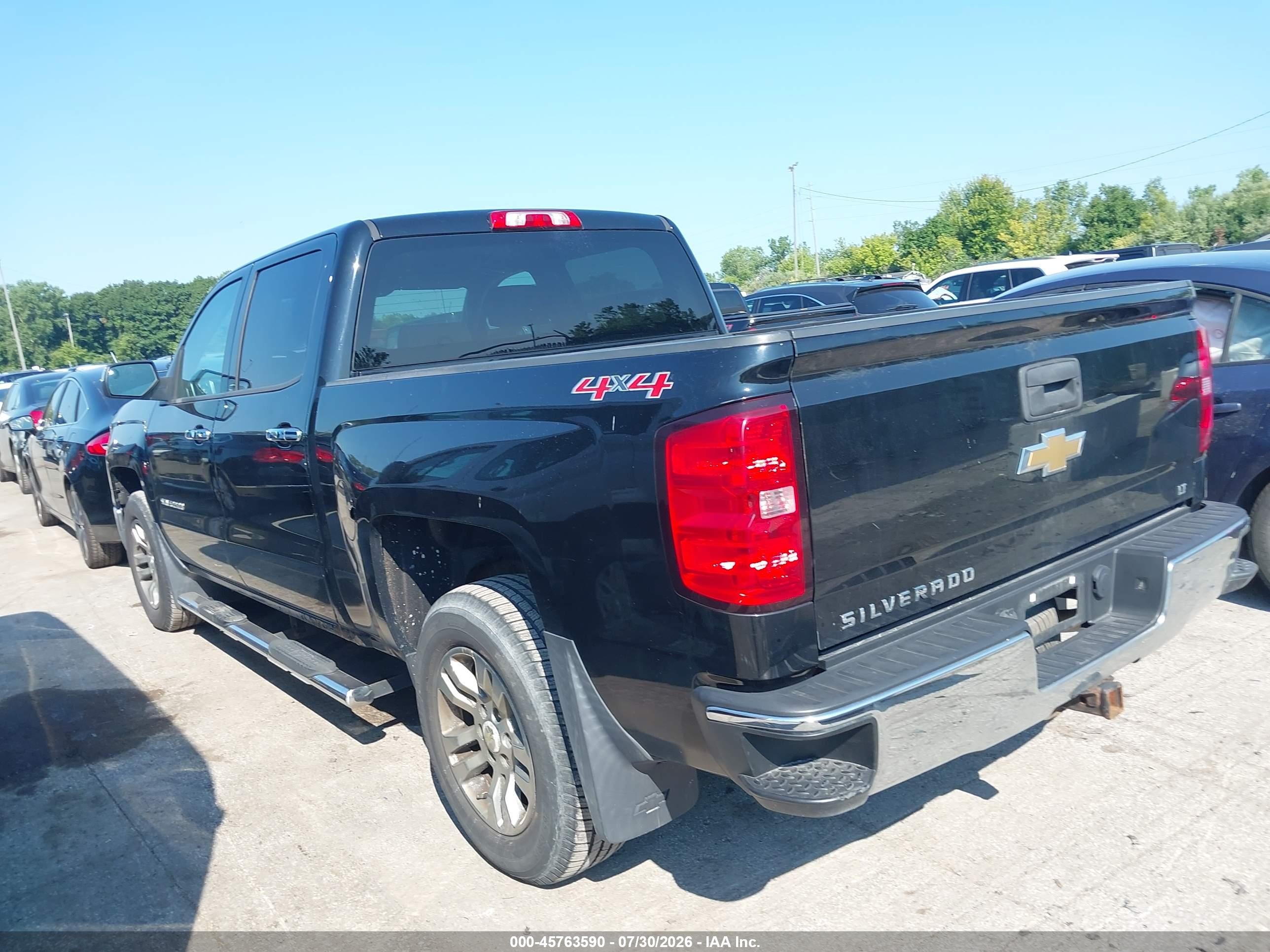2014 Chevrolet Silverado 1500 Lt Black vin: 3GCUKREC3EG418803