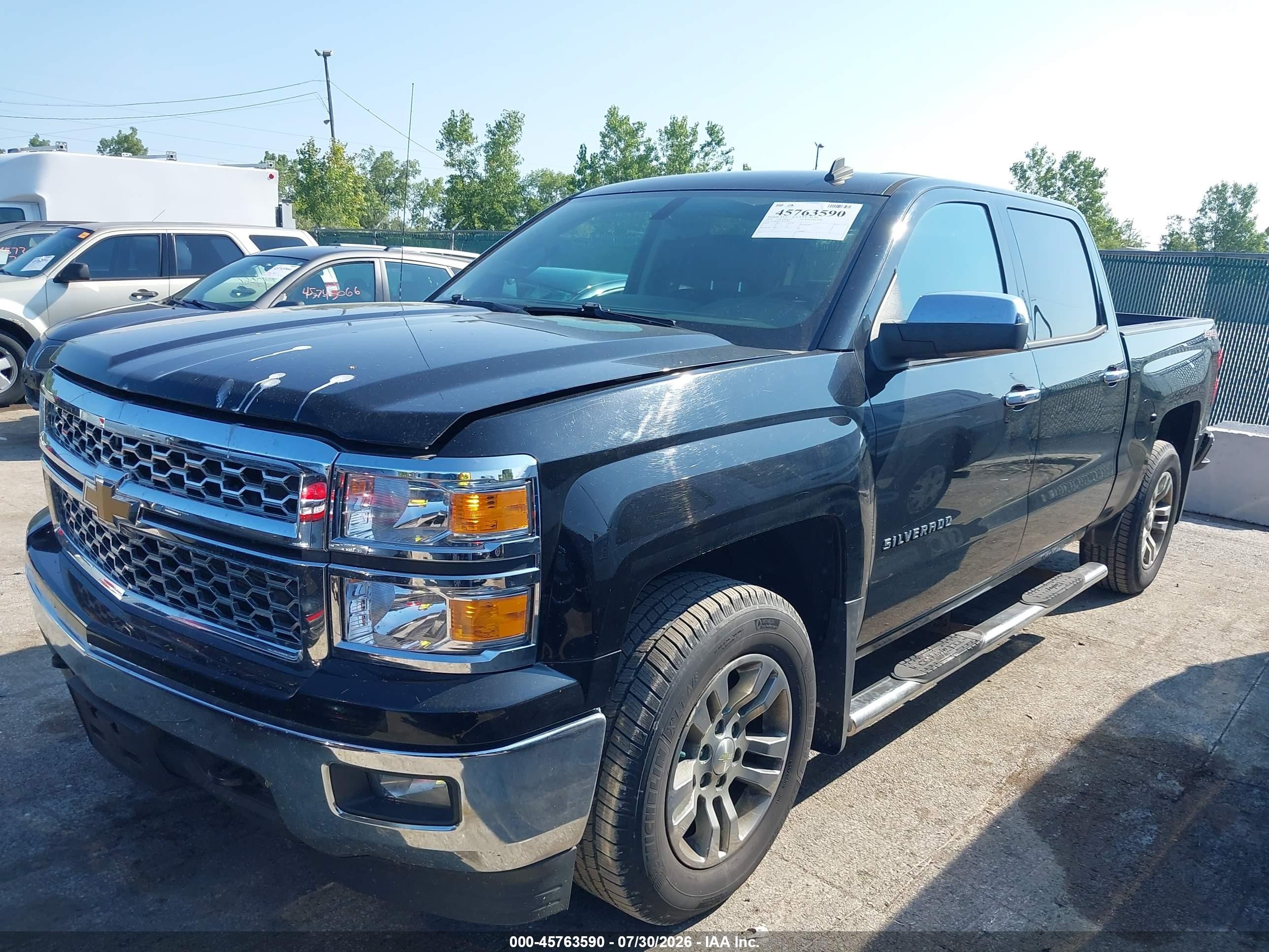 2014 Chevrolet Silverado 1500 Lt Black vin: 3GCUKREC3EG418803
