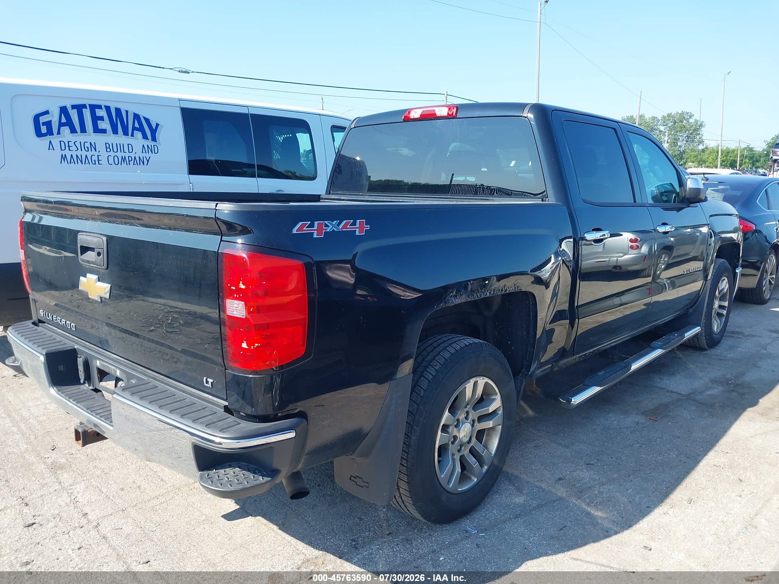 2014 Chevrolet Silverado 1500 Lt Black vin: 3GCUKREC3EG418803