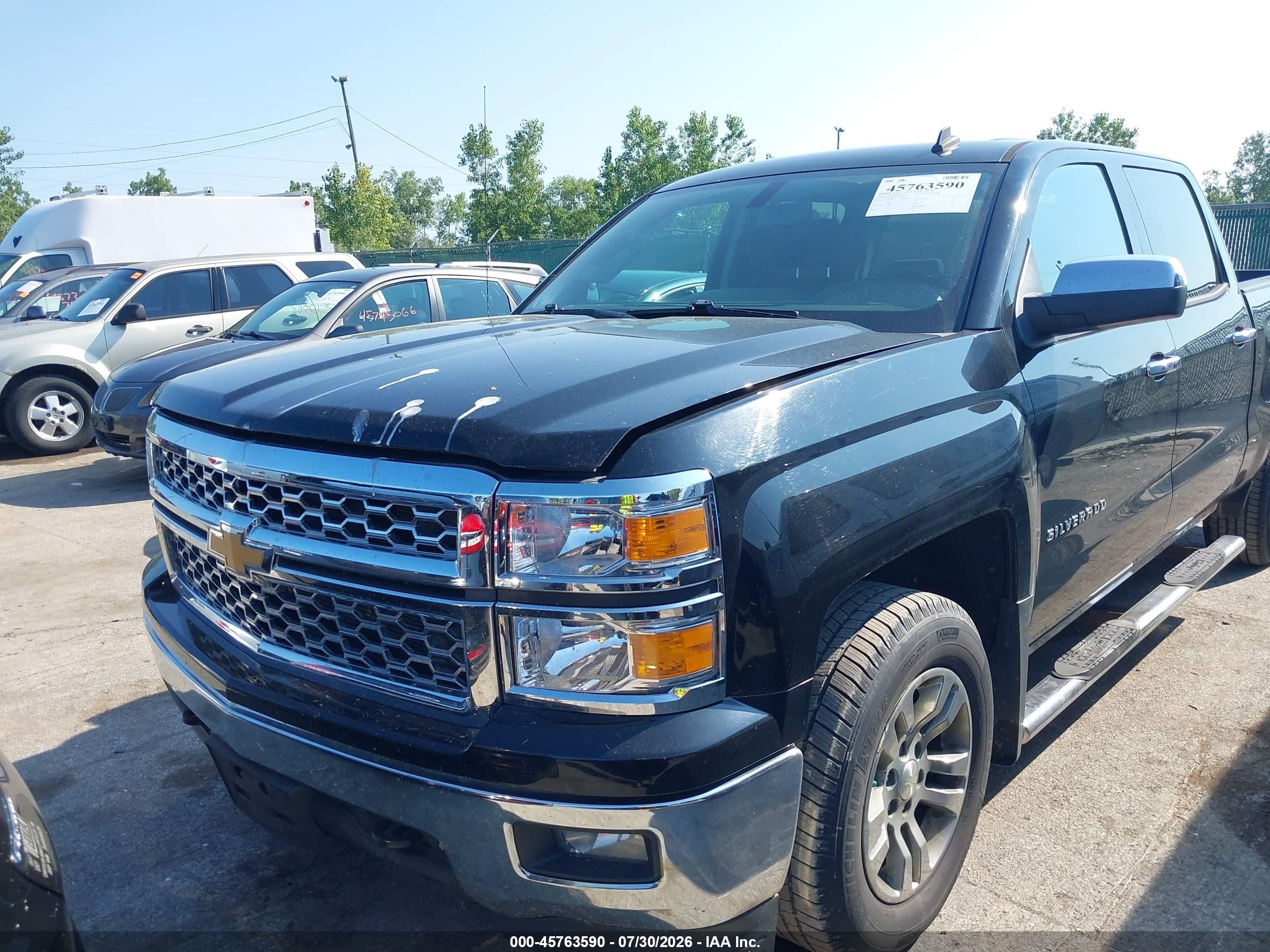 2014 Chevrolet Silverado 1500 Lt Black vin: 3GCUKREC3EG418803