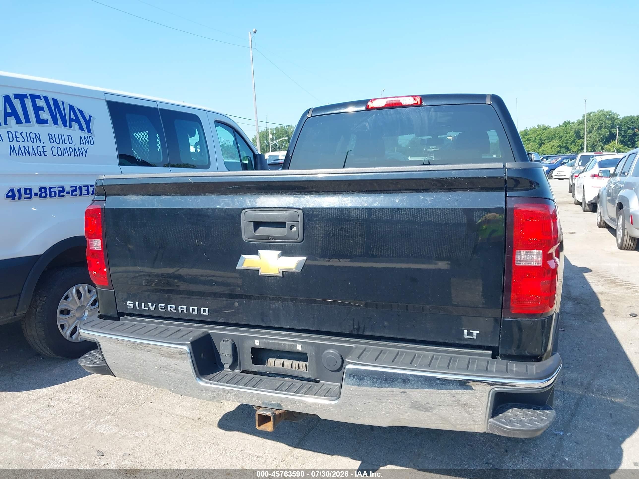 2014 Chevrolet Silverado 1500 Lt Black vin: 3GCUKREC3EG418803