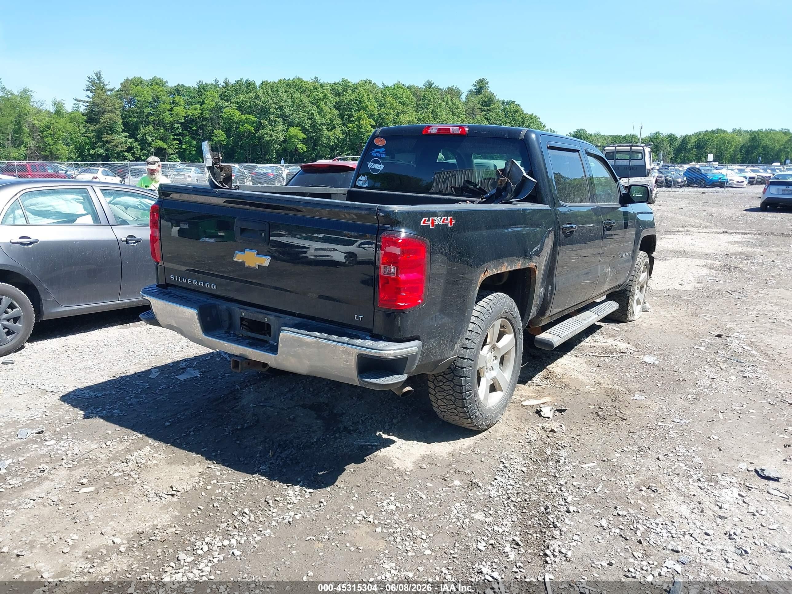2014 Chevrolet Silverado 1500 1lt Black vin: 3GCUKREC3EG421202