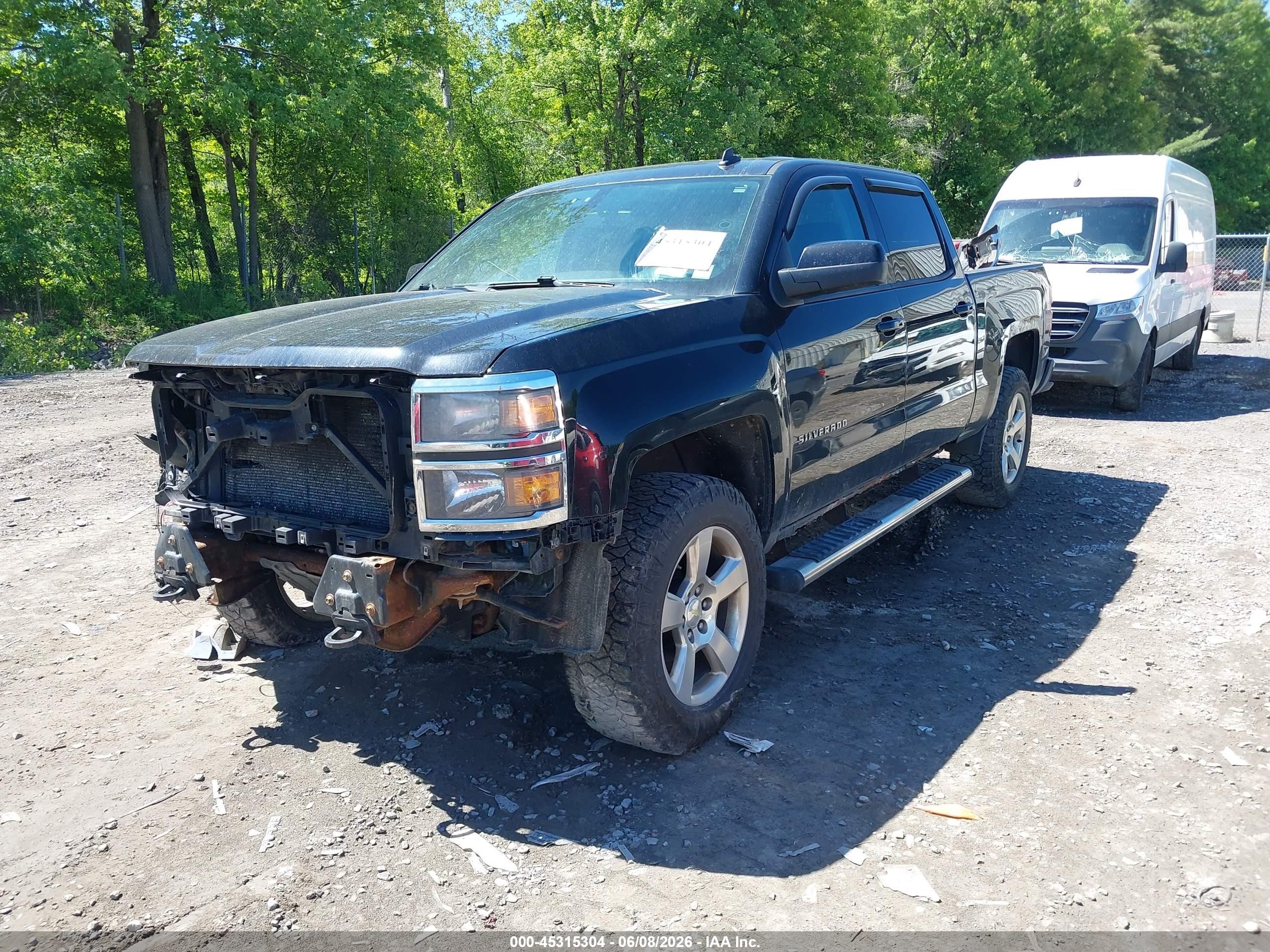 2014 Chevrolet Silverado 1500 1lt Black vin: 3GCUKREC3EG421202