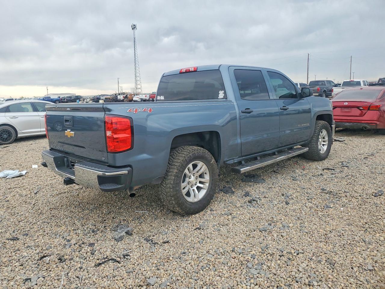 2014 Chevrolet Silverado K1500 Lt Blue vin: 3GCUKREC3EG487698