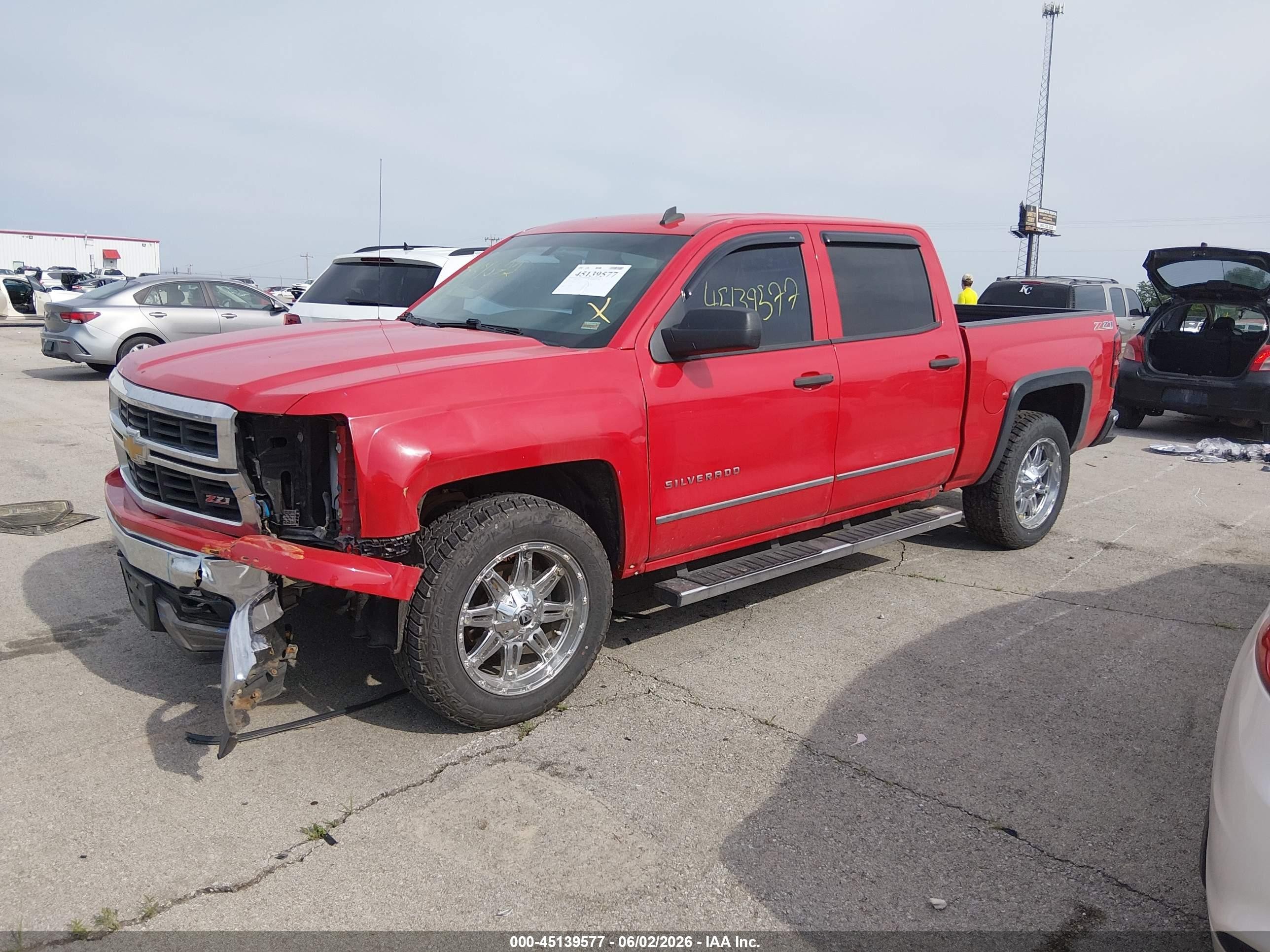 2014 Chevrolet Silverado 1500 2lt Red vin: 3GCUKREC3EG516259