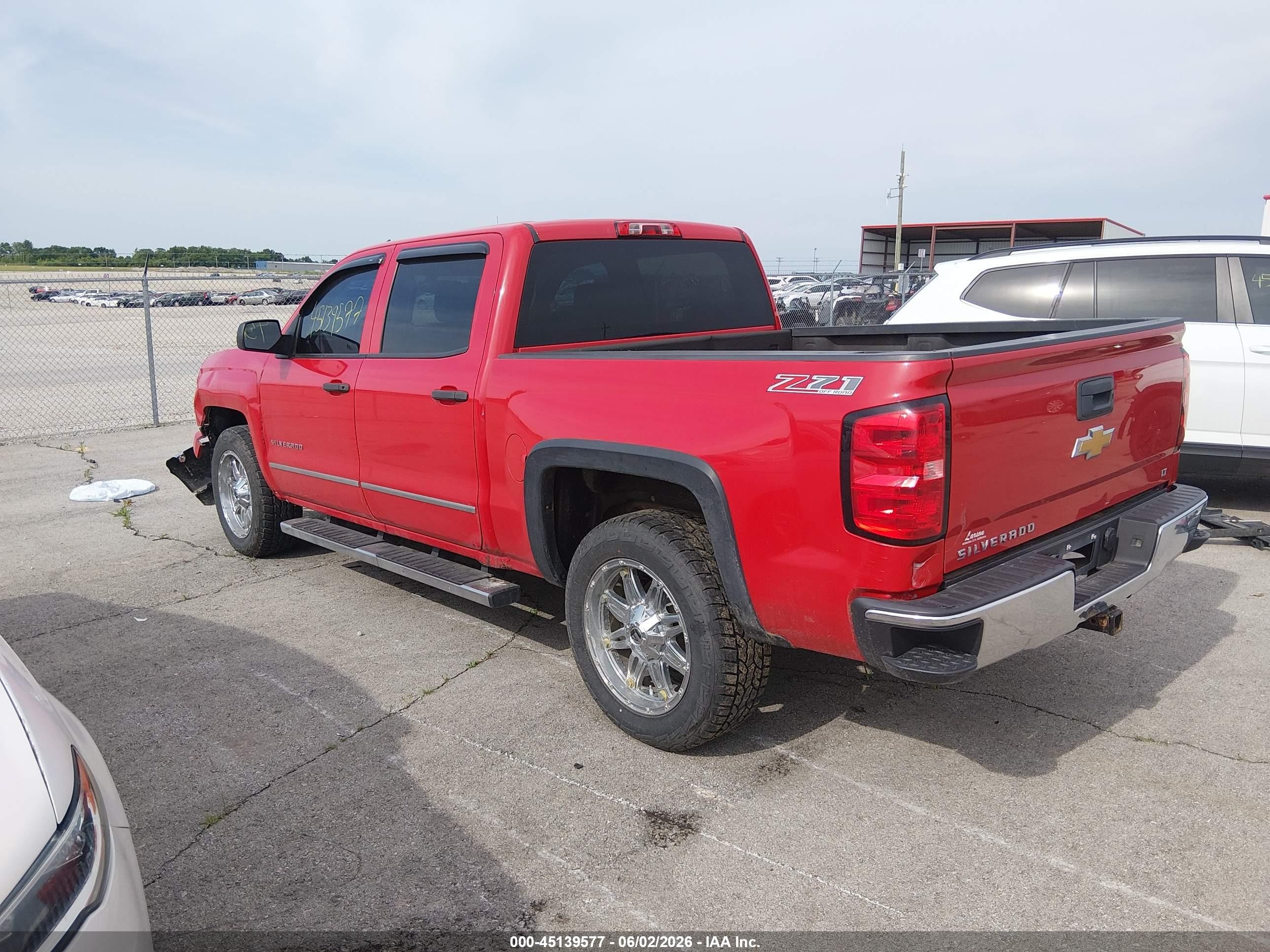 2014 Chevrolet Silverado 1500 2lt Red vin: 3GCUKREC3EG516259