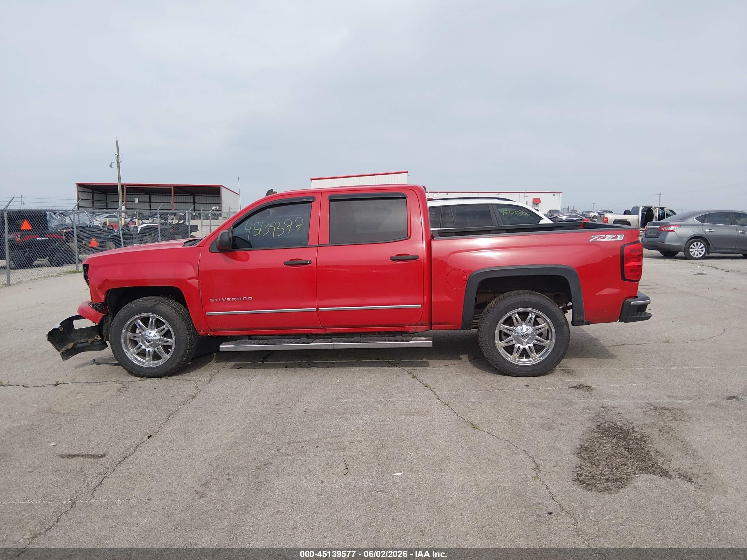 2014 Chevrolet Silverado 1500 2lt Red vin: 3GCUKREC3EG516259