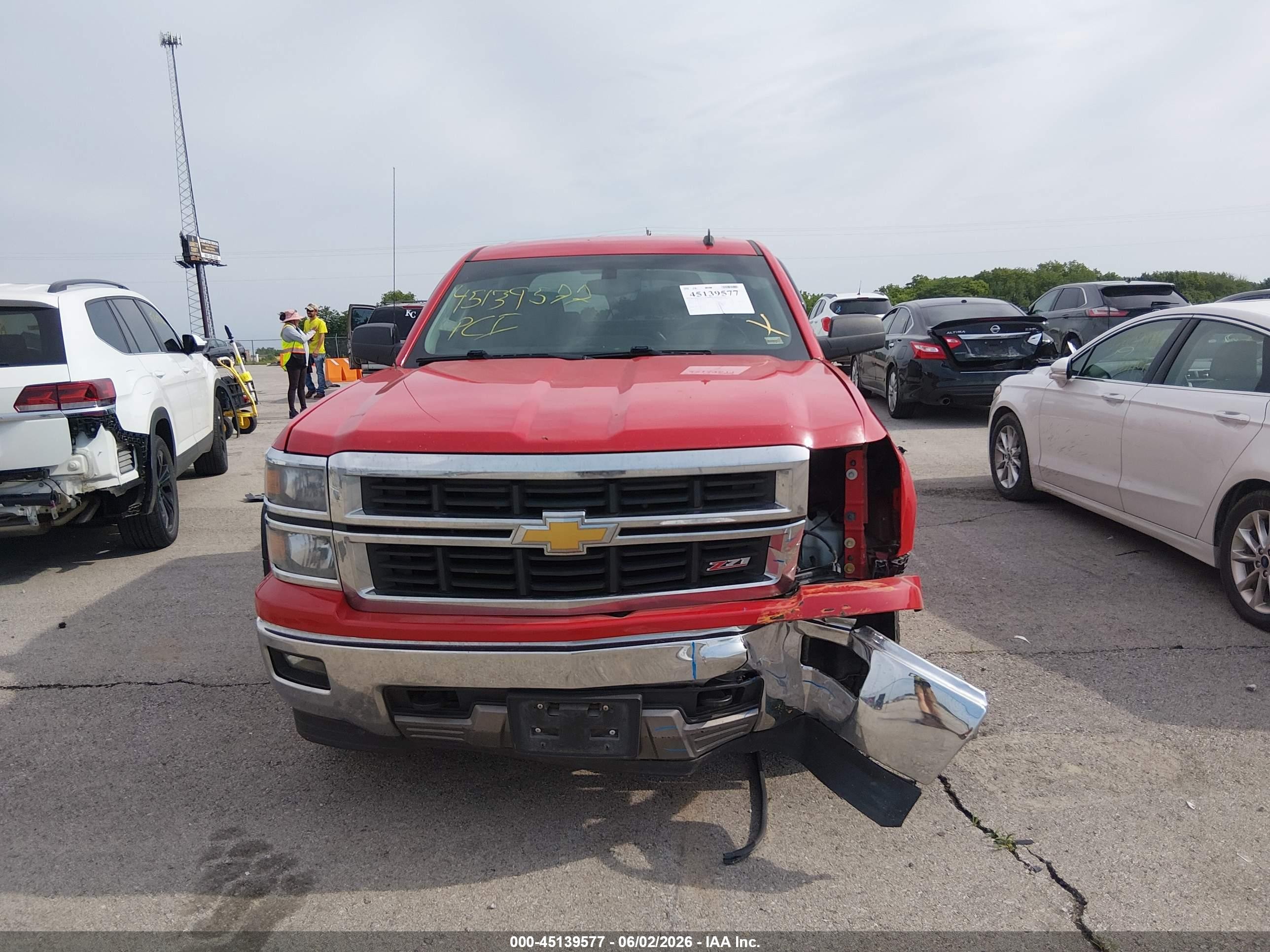2014 Chevrolet Silverado 1500 2lt Red vin: 3GCUKREC3EG516259