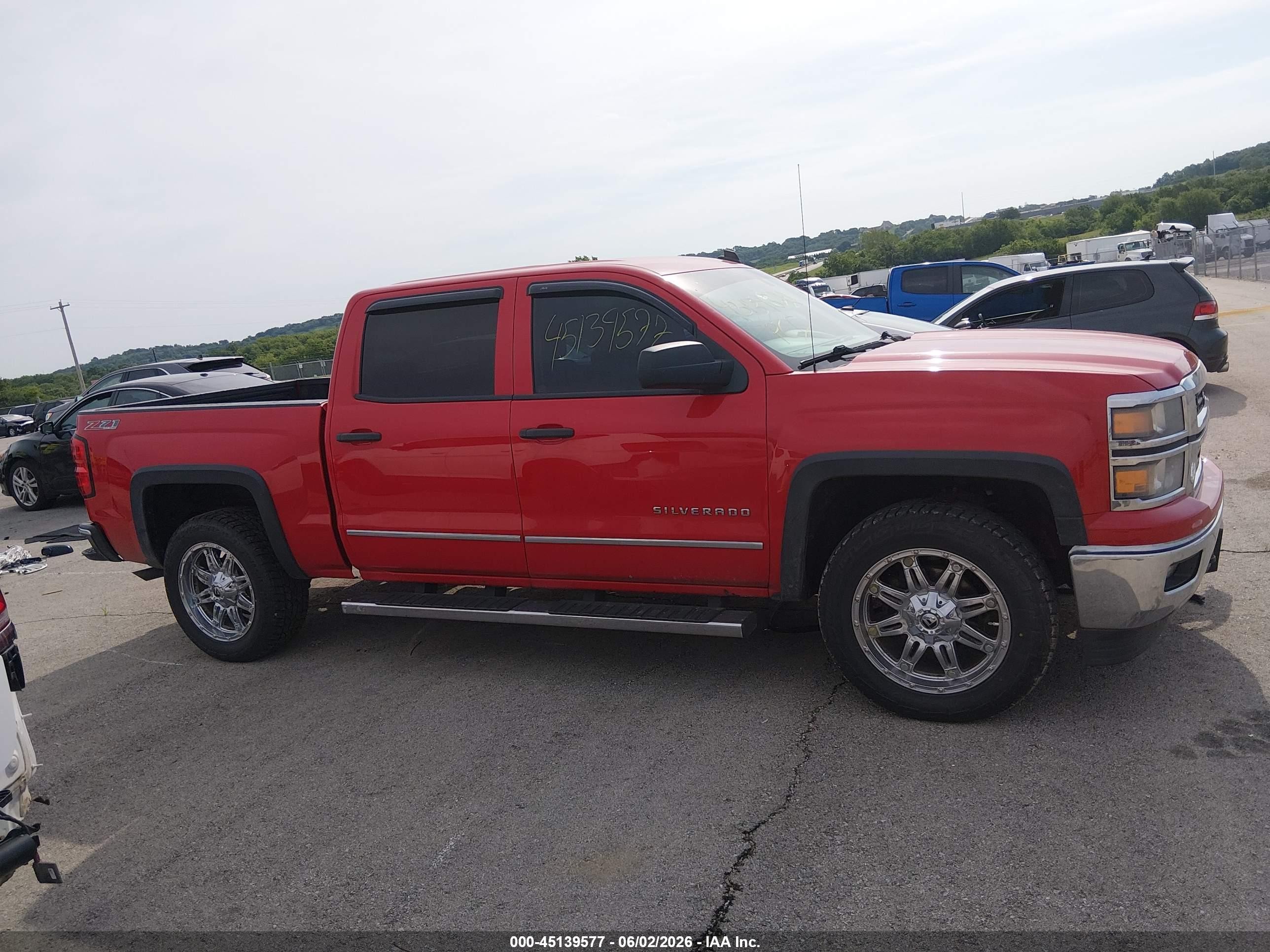 2014 Chevrolet Silverado 1500 2lt Red vin: 3GCUKREC3EG516259