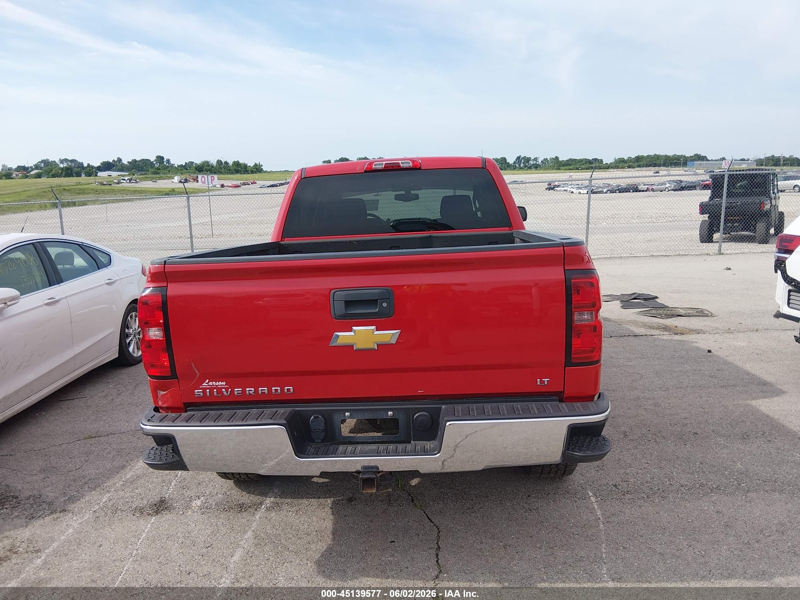 2014 Chevrolet Silverado 1500 2lt Red vin: 3GCUKREC3EG516259