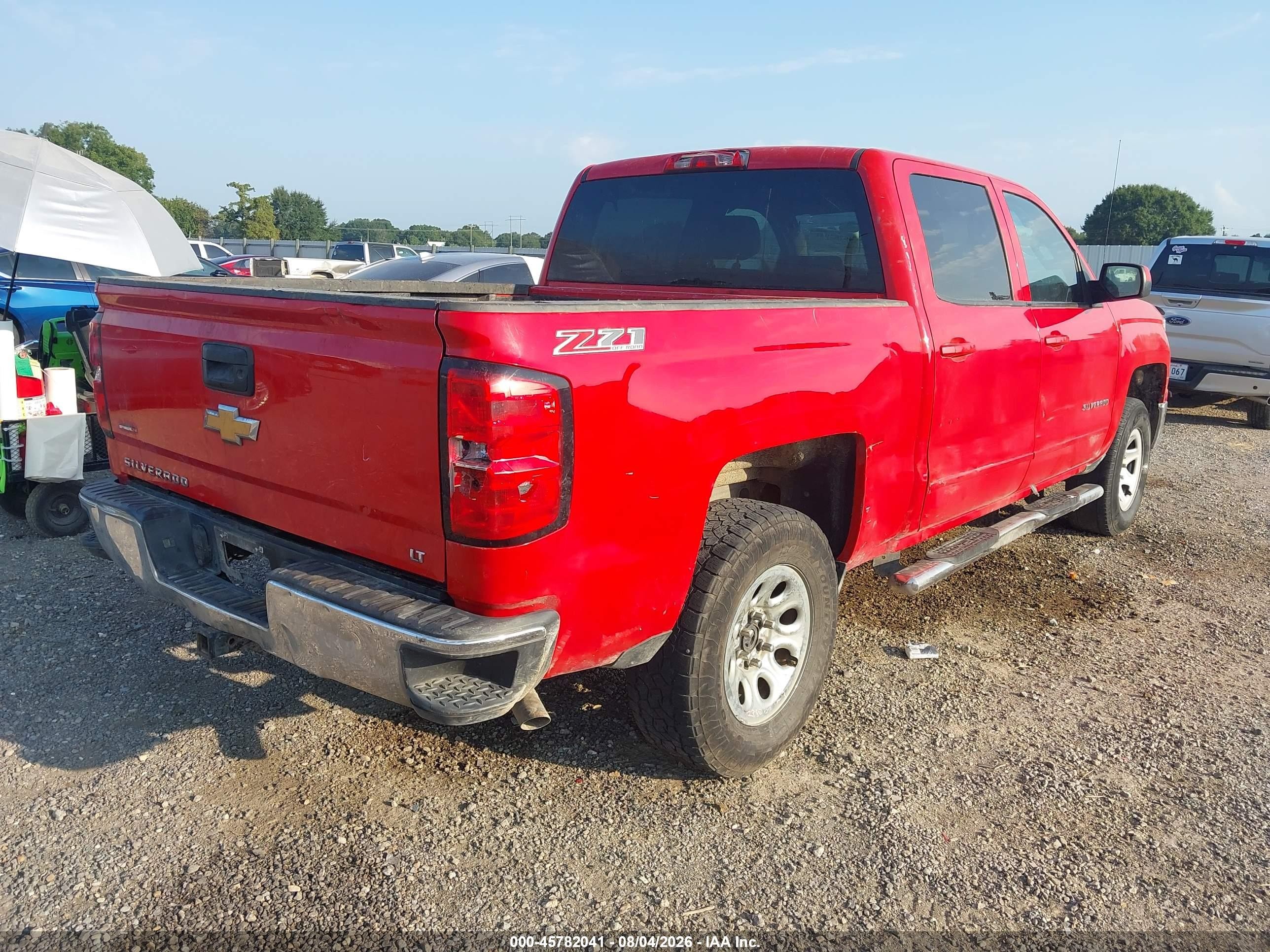 2015 Chevrolet Silverado 1500 Lt Red vin: 3GCUKREC3FG103307