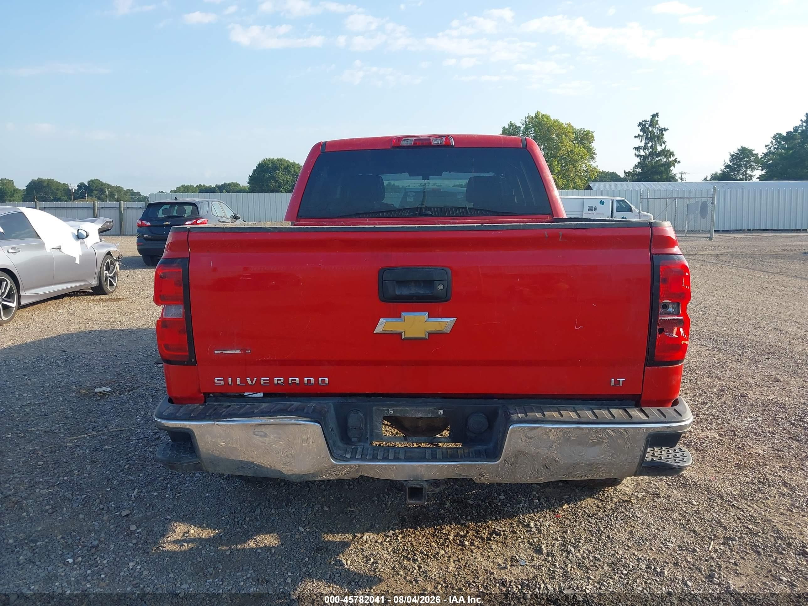 2015 Chevrolet Silverado 1500 Lt Red vin: 3GCUKREC3FG103307