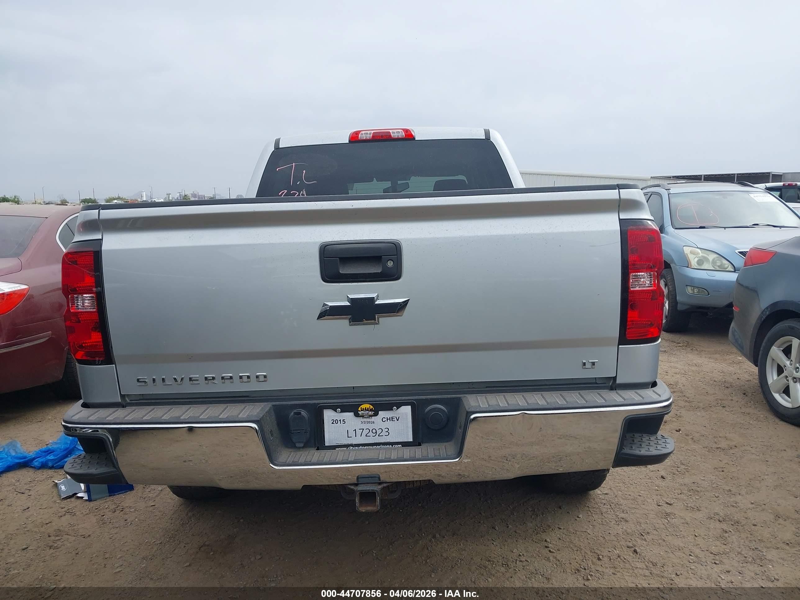 2015 Chevrolet Silverado 1500 2lt Silver vin: 3GCUKREC3FG190982