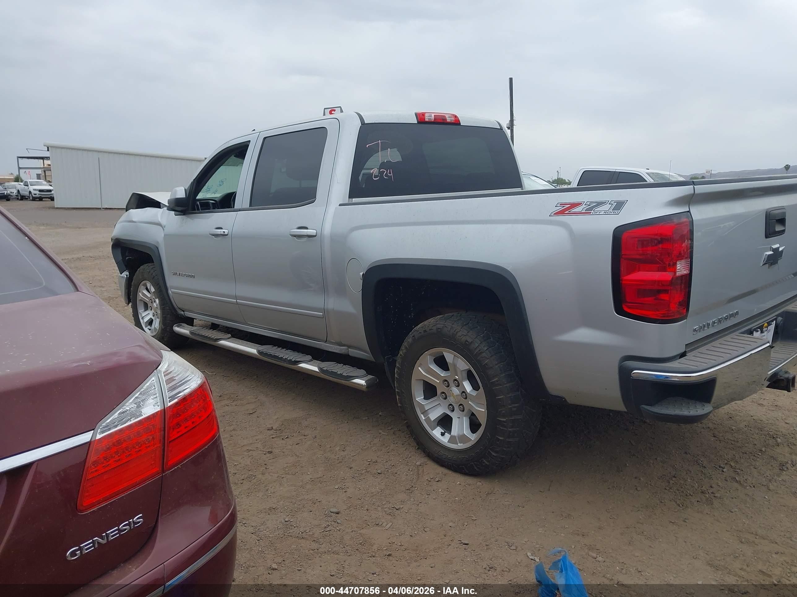 2015 Chevrolet Silverado 1500 2lt Silver vin: 3GCUKREC3FG190982