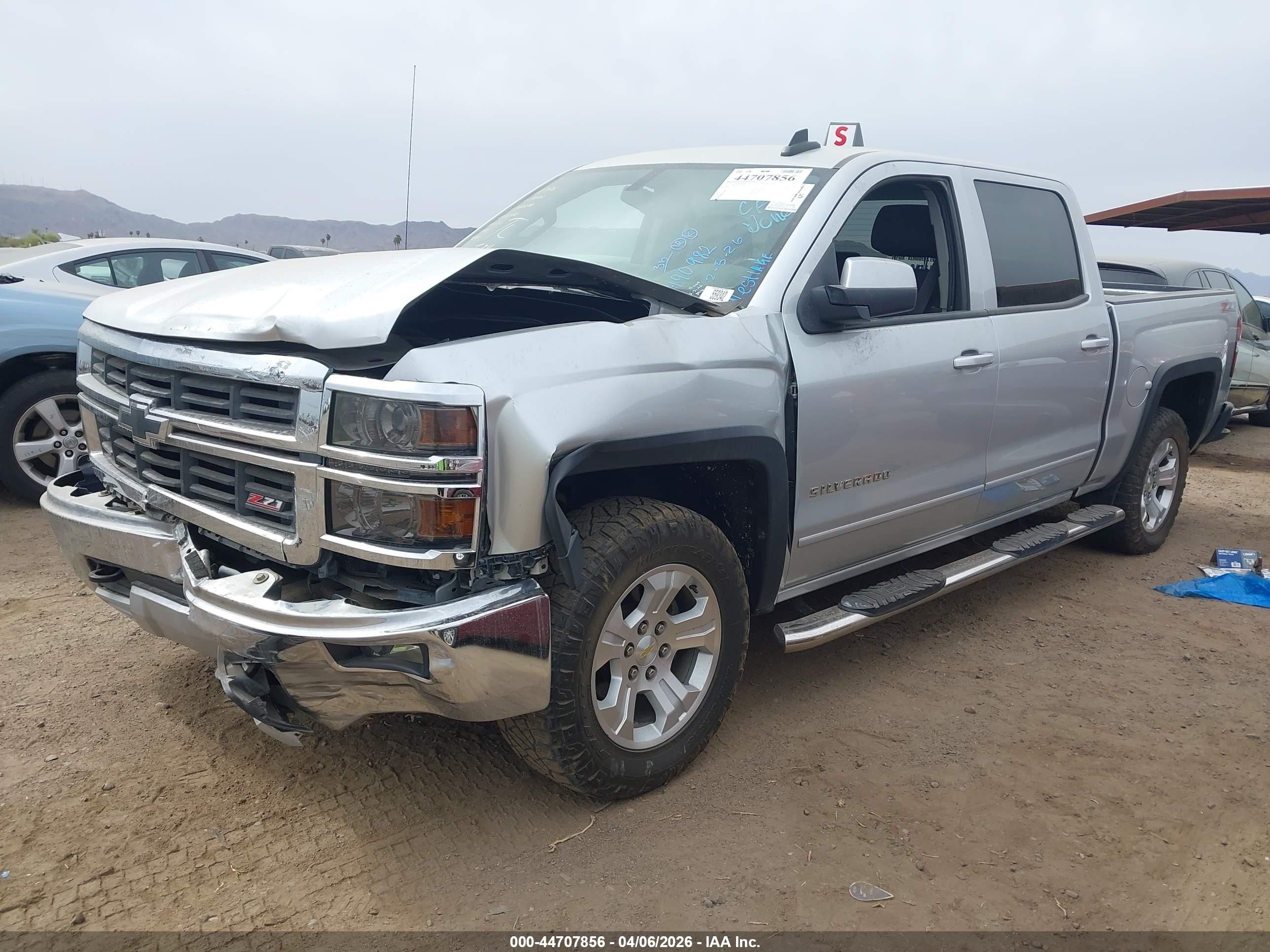 2015 Chevrolet Silverado 1500 2lt Silver vin: 3GCUKREC3FG190982