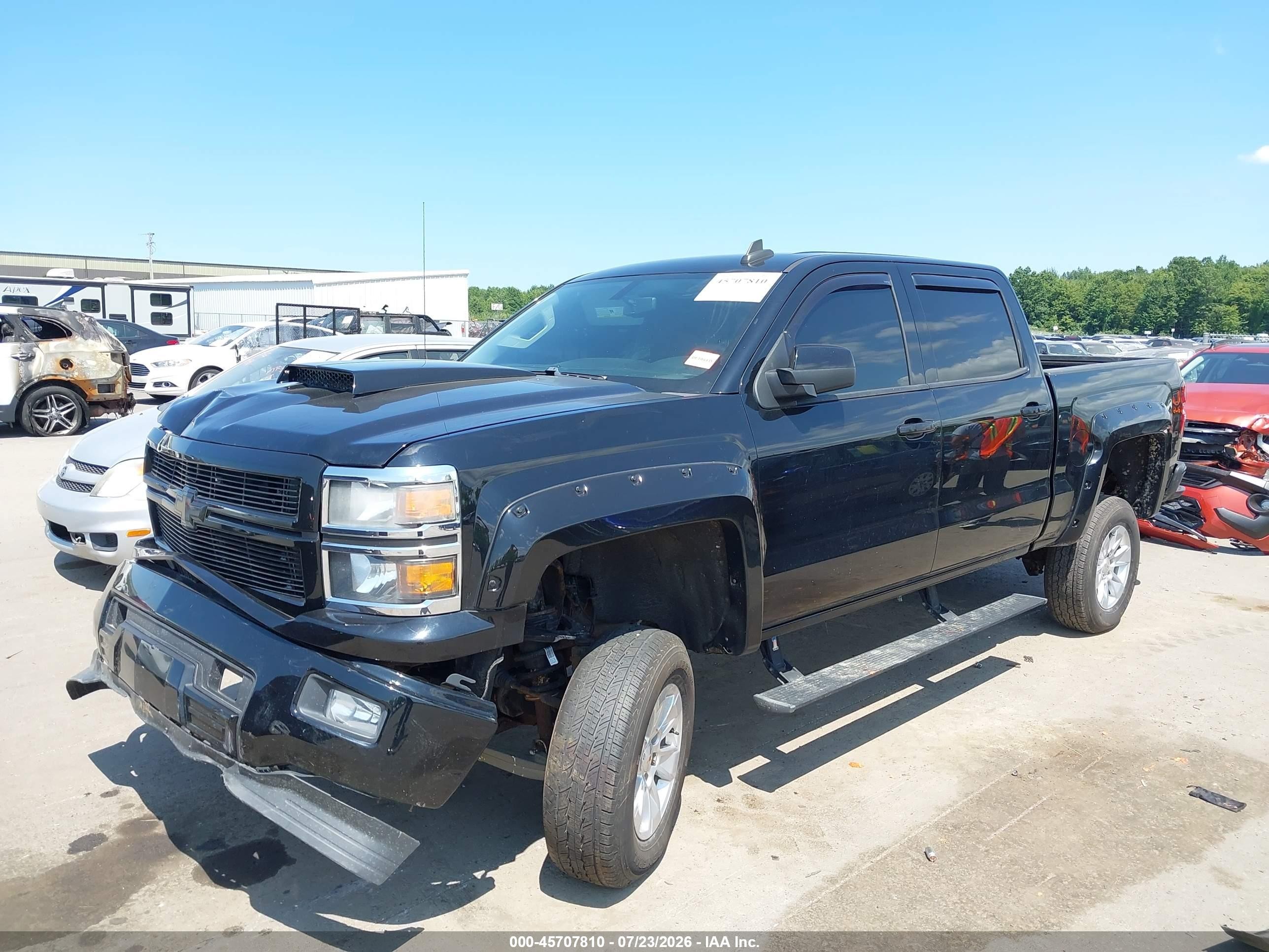 2015 Chevrolet Silverado 1500 Lt Black vin: 3GCUKREC3FG403154