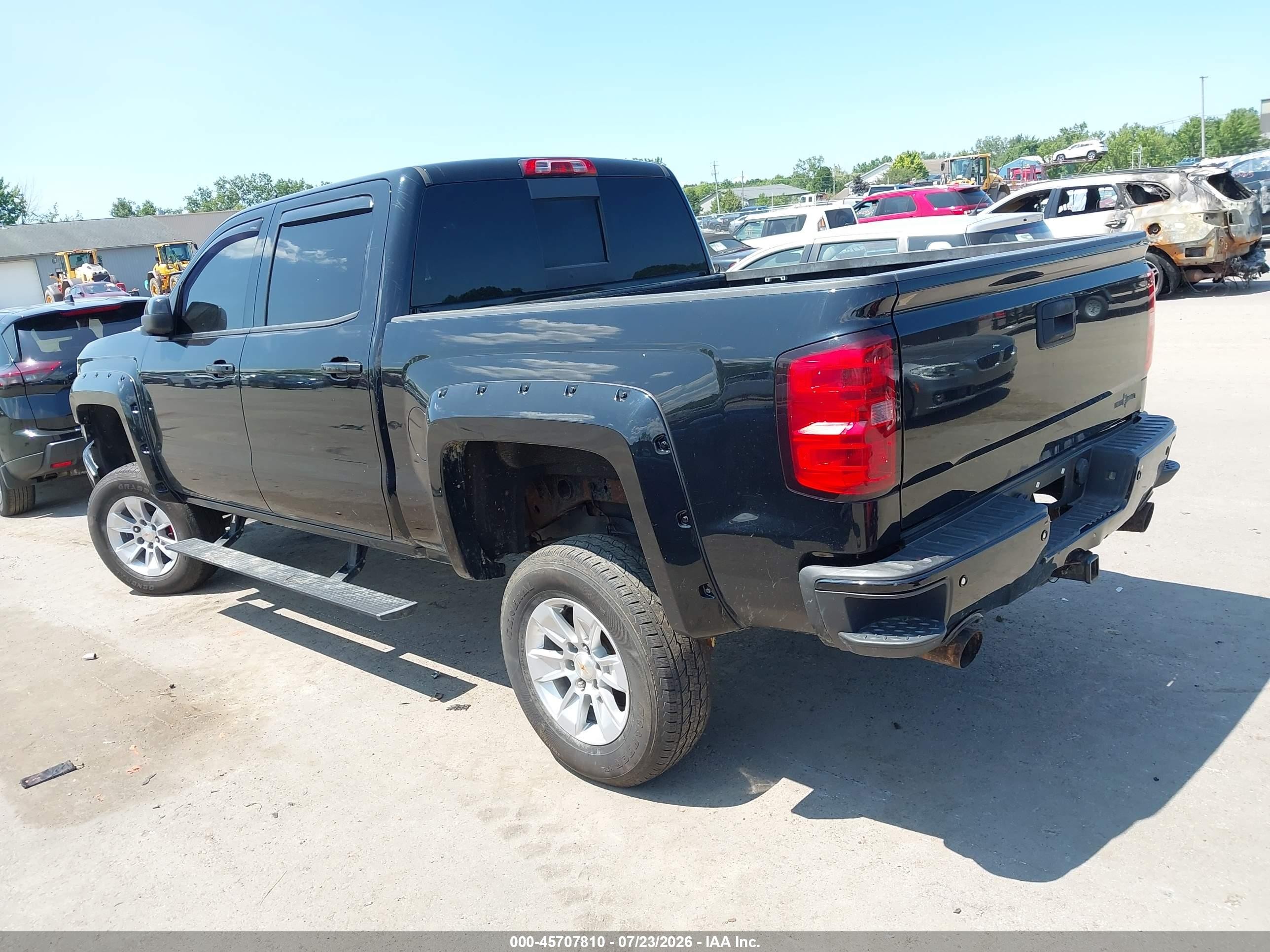 2015 Chevrolet Silverado 1500 Lt Black vin: 3GCUKREC3FG403154