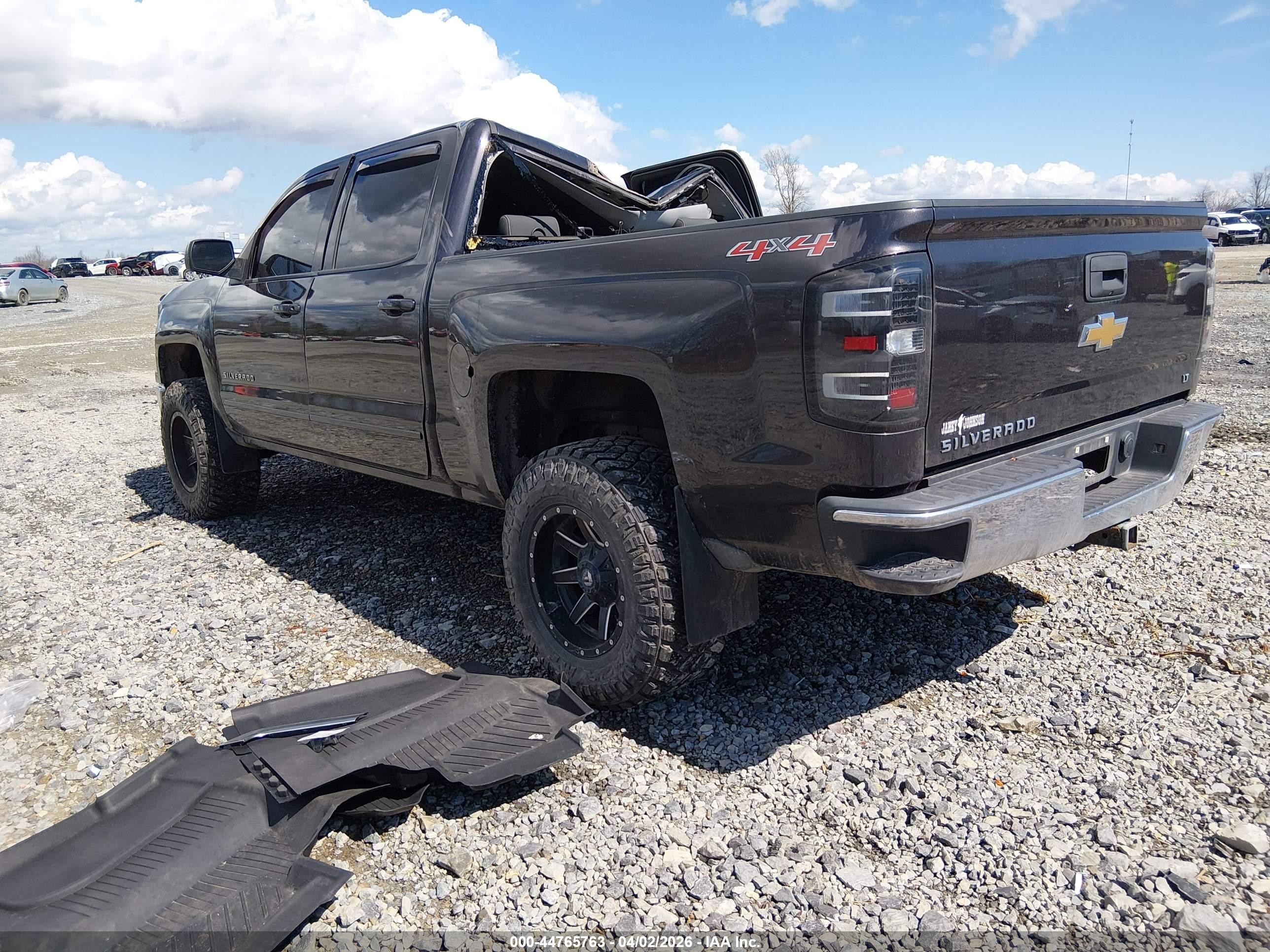 2015 Chevrolet Silverado 1500 1lt Black vin: 3GCUKREC3FG433125
