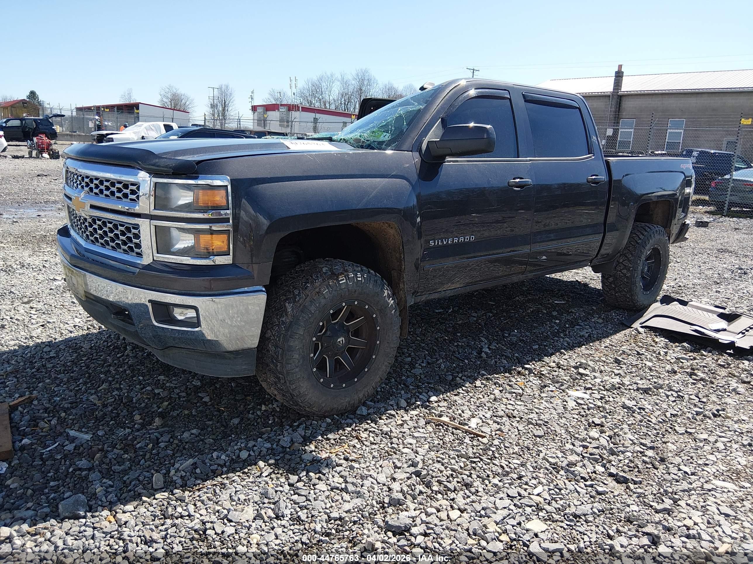 2015 Chevrolet Silverado 1500 1lt Black vin: 3GCUKREC3FG433125