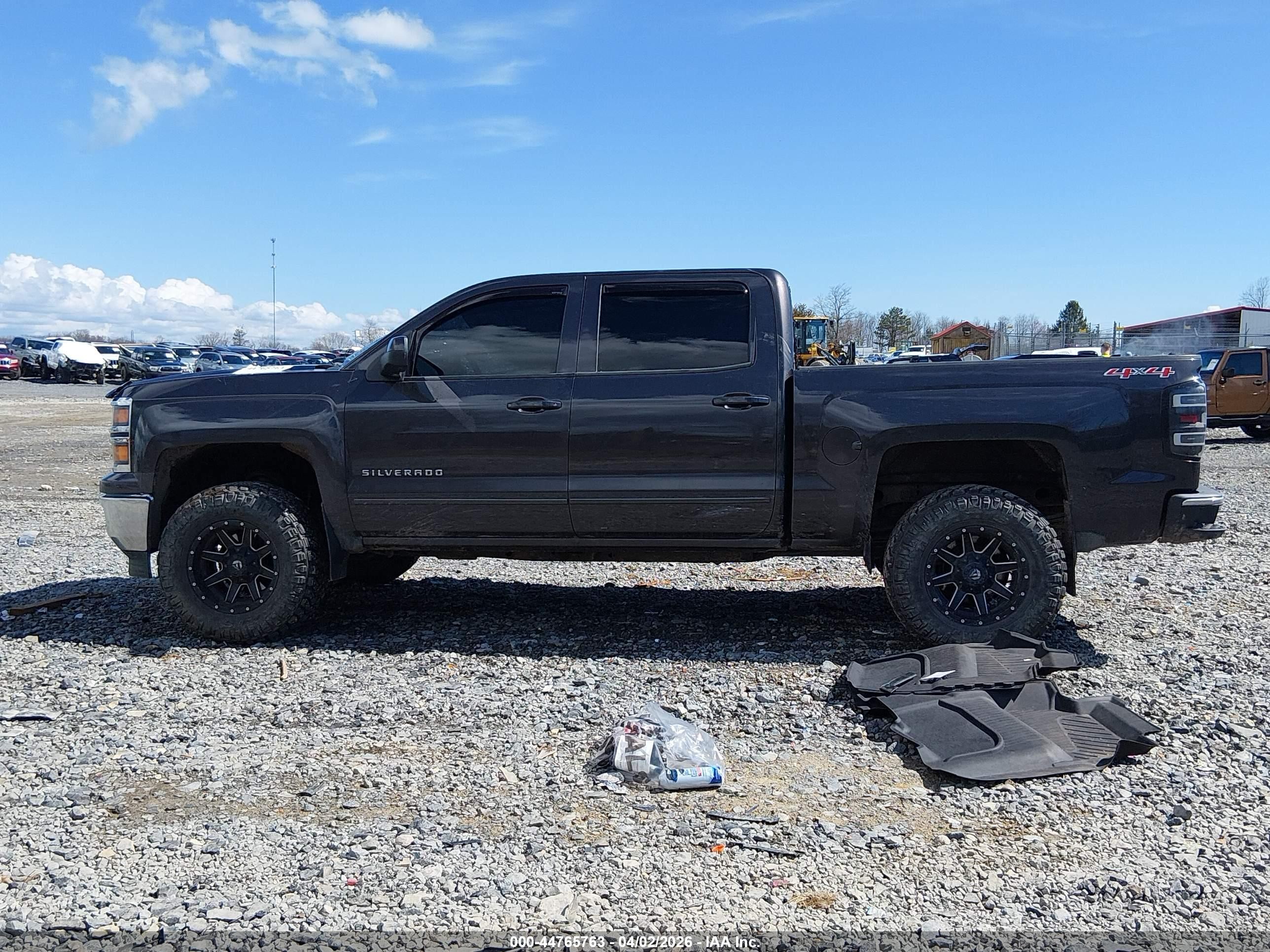 2015 Chevrolet Silverado 1500 1lt Black vin: 3GCUKREC3FG433125