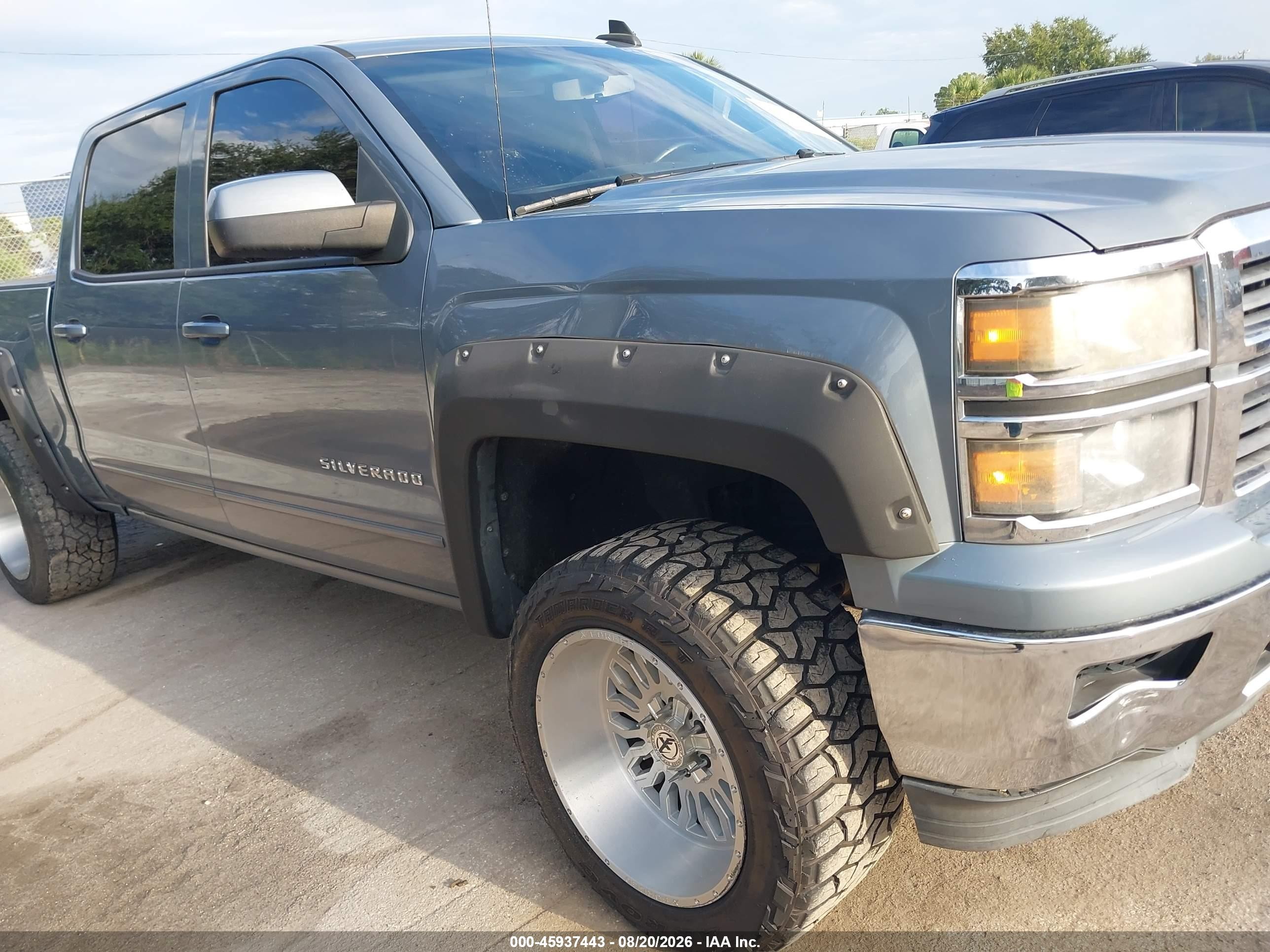 2015 Chevrolet Silverado 1500 Lt Gray vin: 3GCUKREC3FG521236
