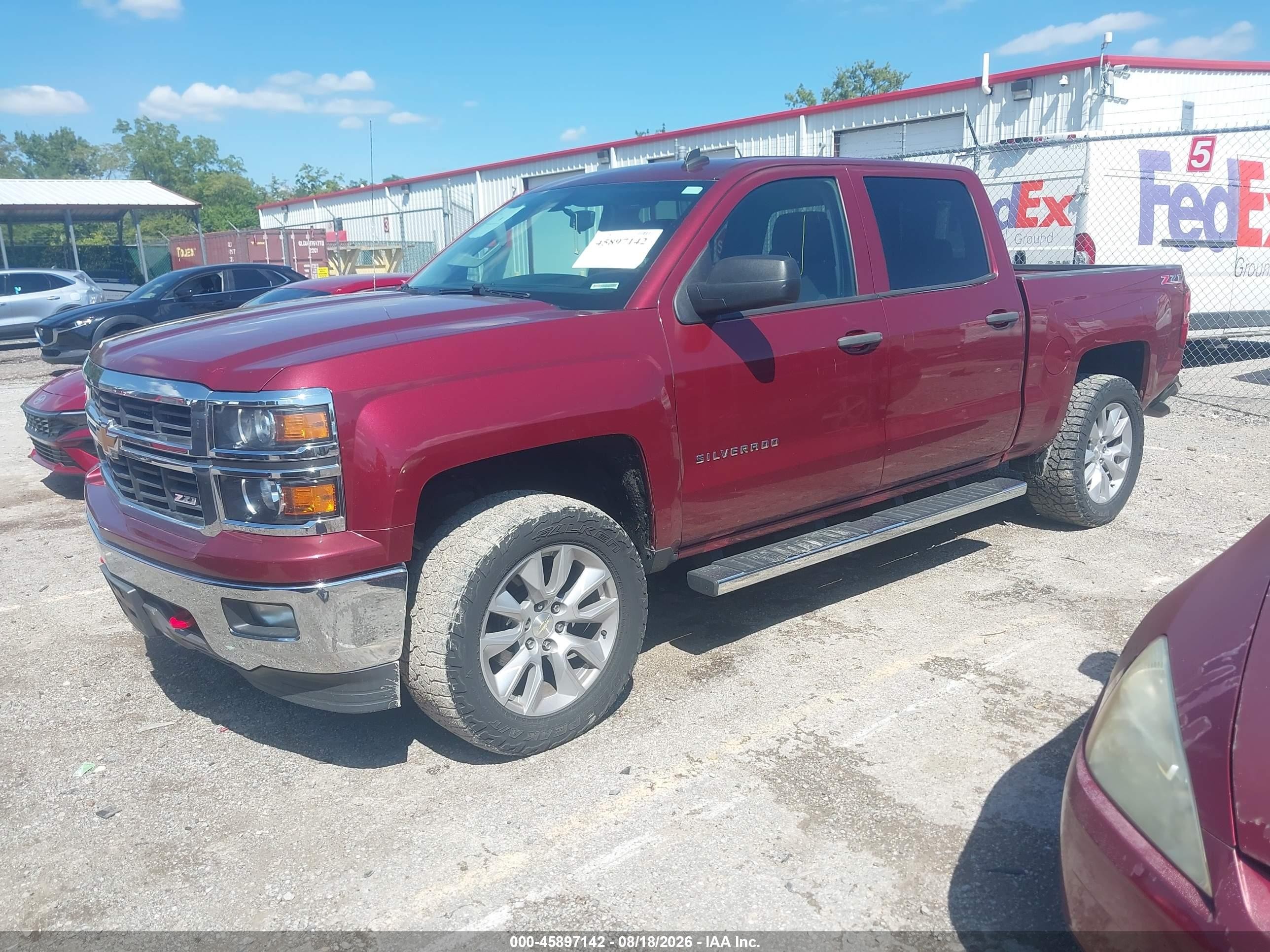 2014 Chevrolet Silverado 1500 Lt Red vin: 3GCUKREC4EG100799