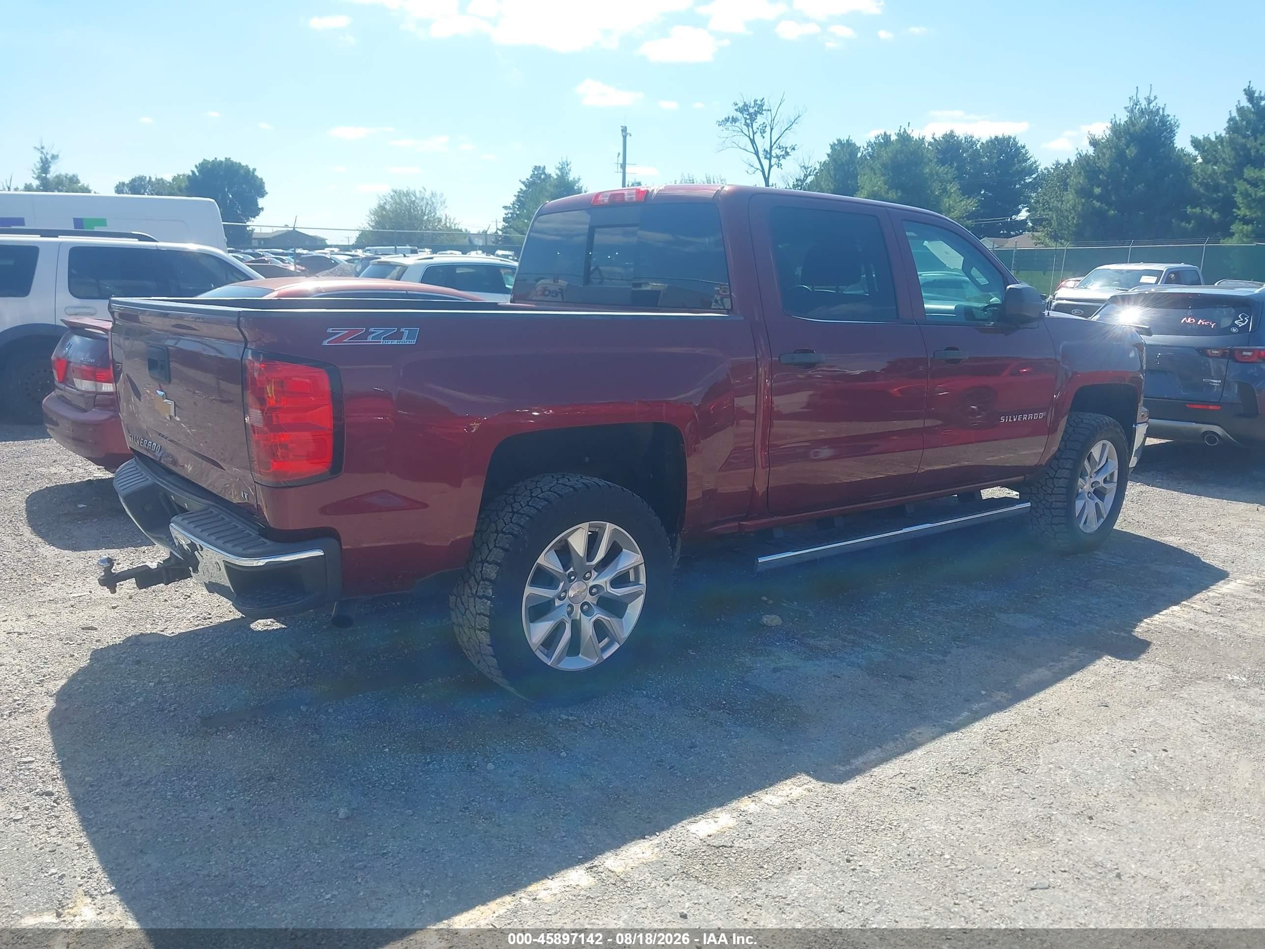 2014 Chevrolet Silverado 1500 Lt Red vin: 3GCUKREC4EG100799