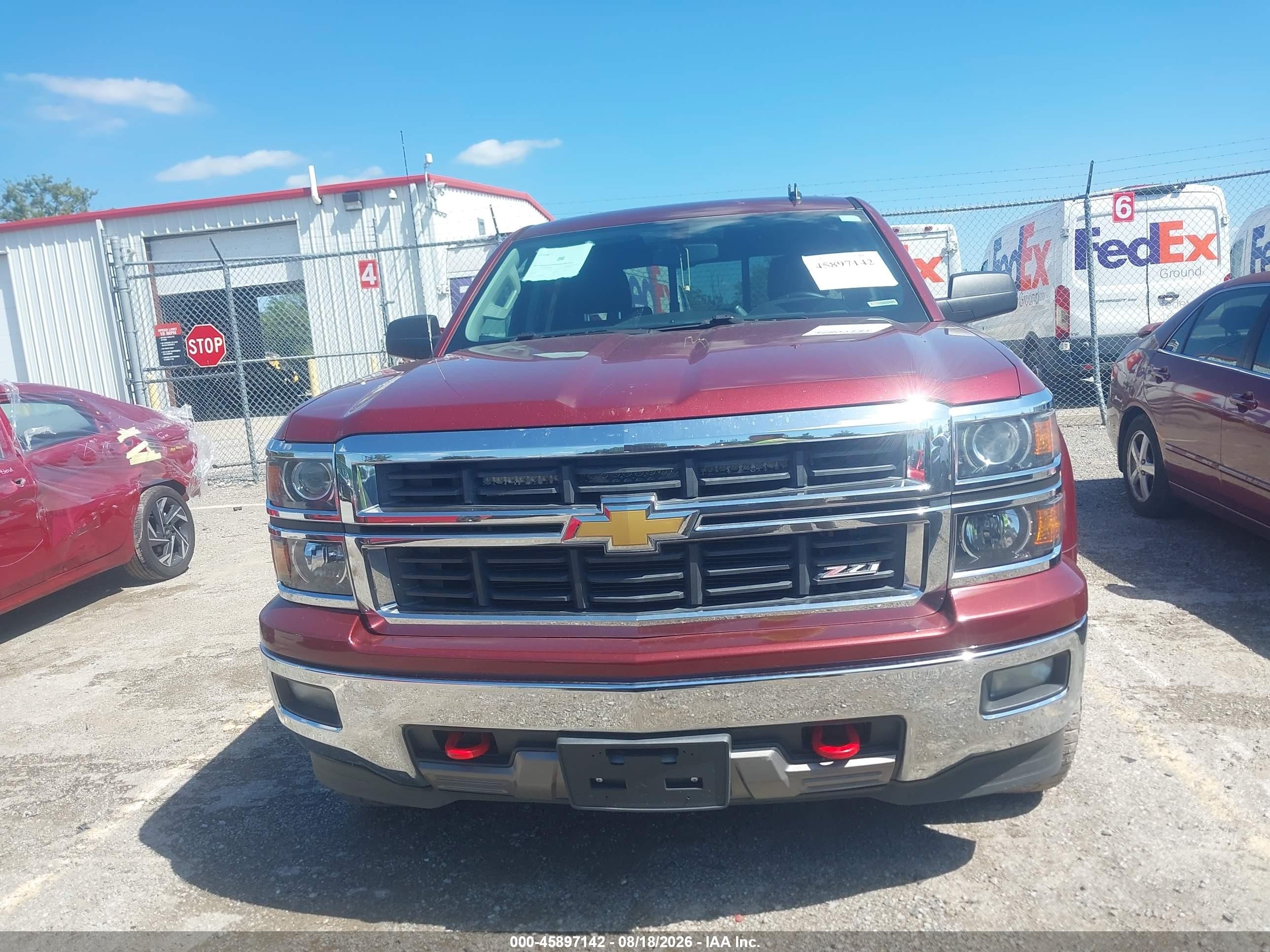 2014 Chevrolet Silverado 1500 Lt Red vin: 3GCUKREC4EG100799