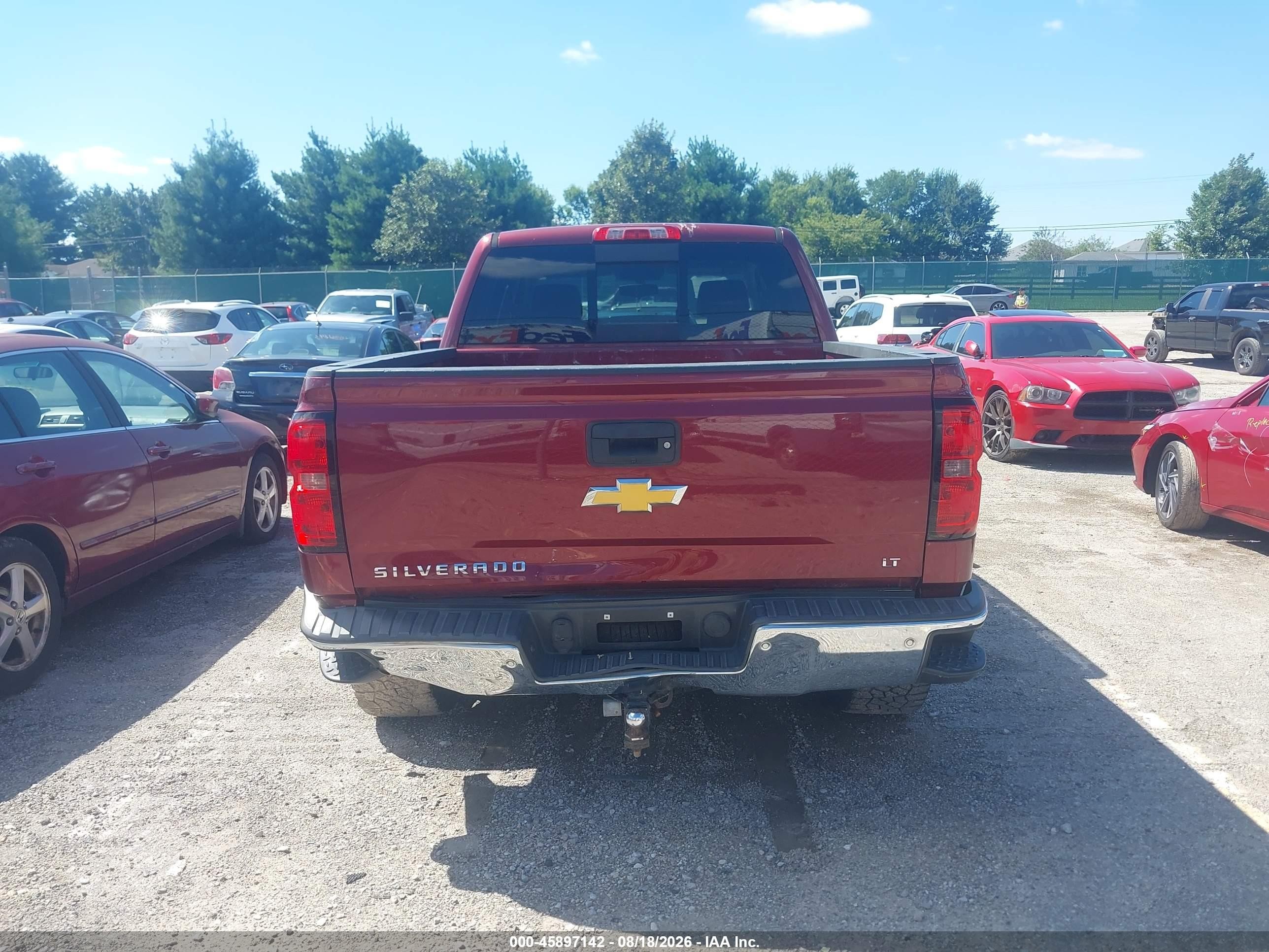 2014 Chevrolet Silverado 1500 Lt Red vin: 3GCUKREC4EG100799