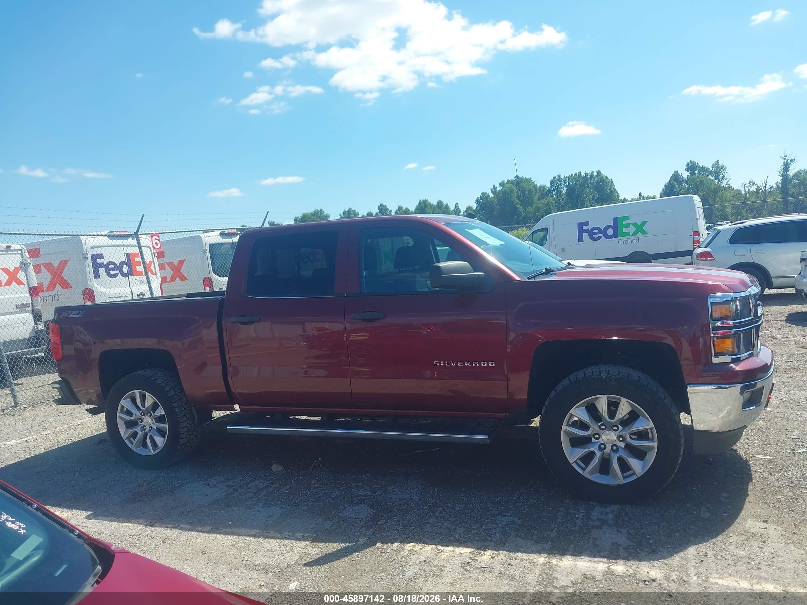 2014 Chevrolet Silverado 1500 Lt Red vin: 3GCUKREC4EG100799