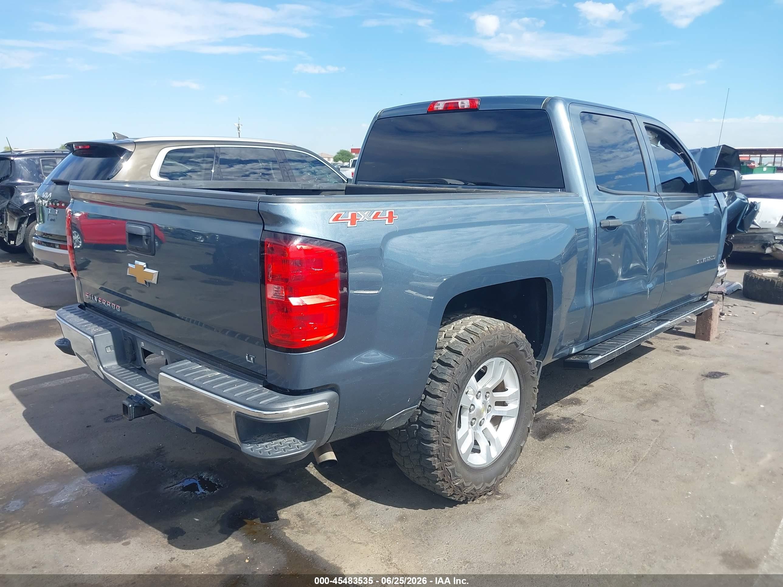 2014 Chevrolet Silverado 1500 Lt Blue vin: 3GCUKREC4EG129431