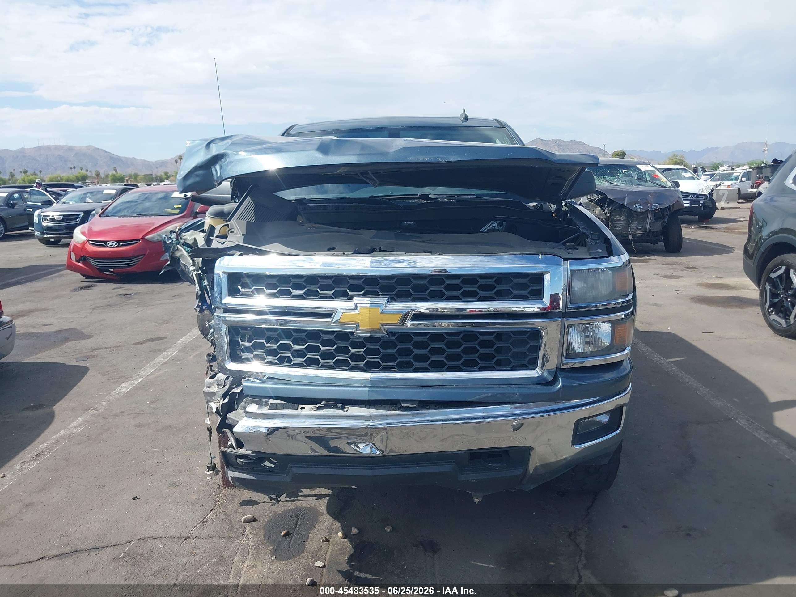 2014 Chevrolet Silverado 1500 Lt Blue vin: 3GCUKREC4EG129431