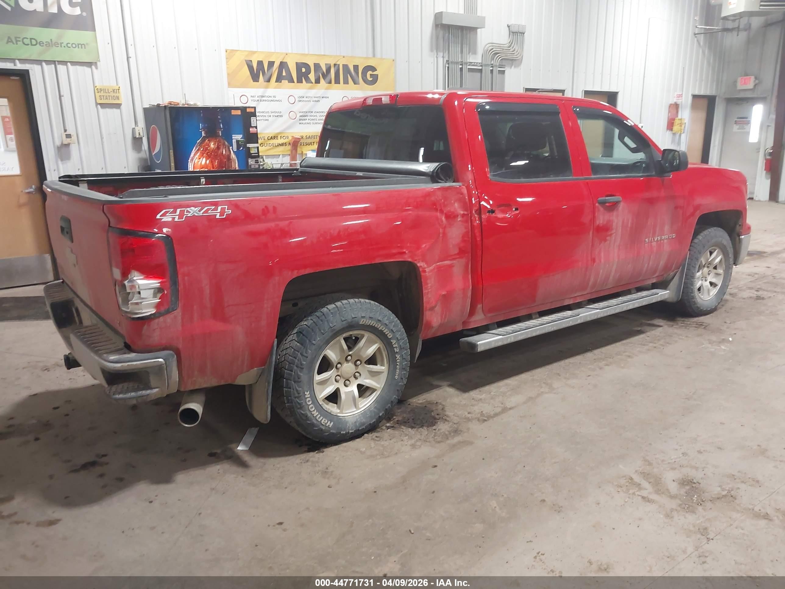 2014 Chevrolet Silverado 1500 1lt Red vin: 3GCUKREC4EG148089