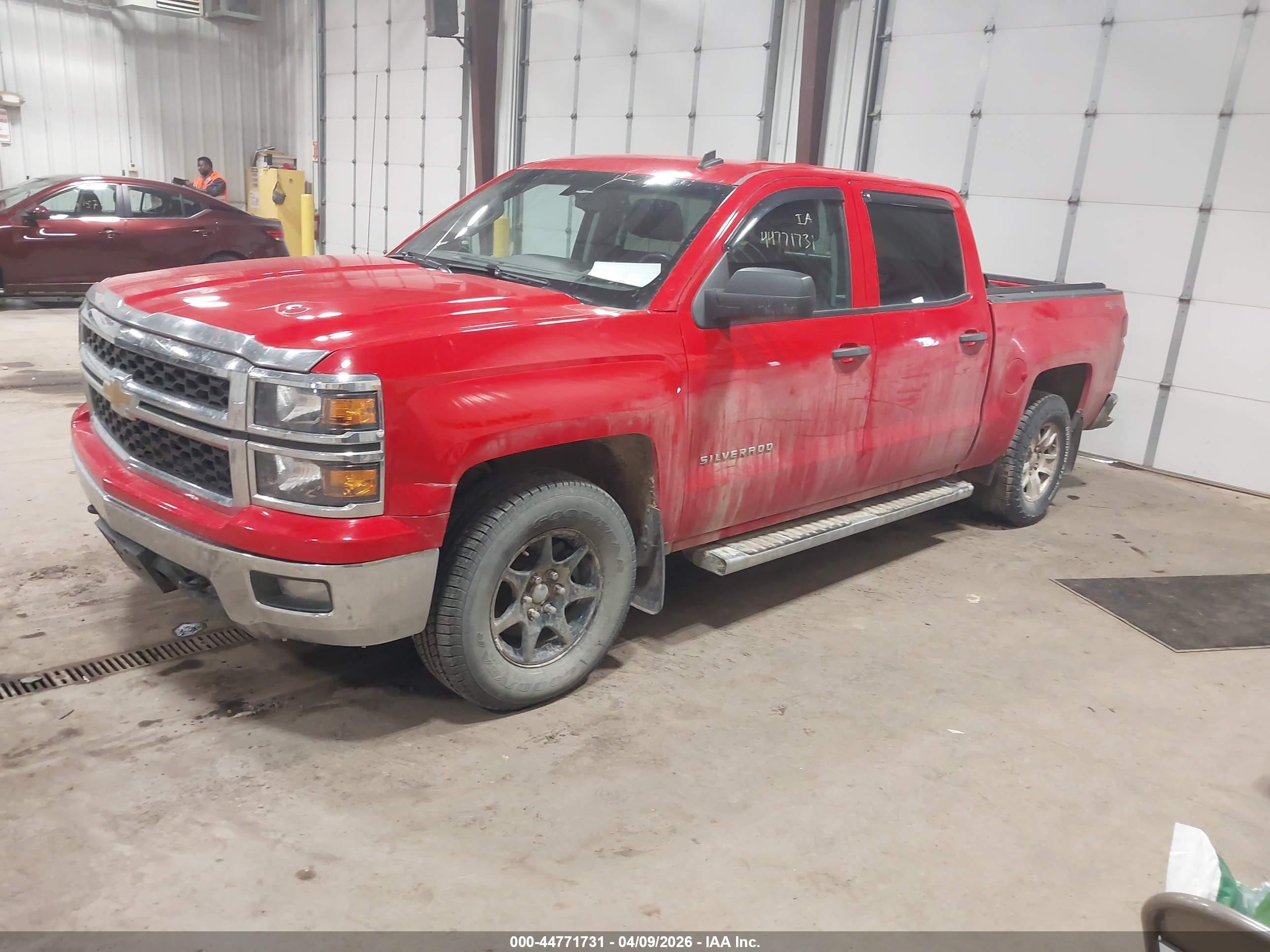 2014 Chevrolet Silverado 1500 1lt Red vin: 3GCUKREC4EG148089